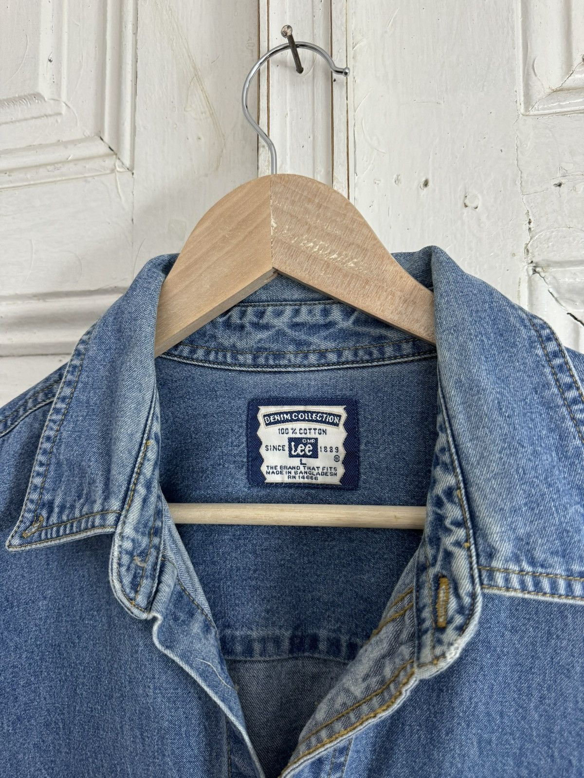 Harley Davidson × Lee × Vintage Lee Harley Davidson Vintage Denim Jeans Shirt Size US L / EU 52-54 / 3 - 7 Thumbnail
