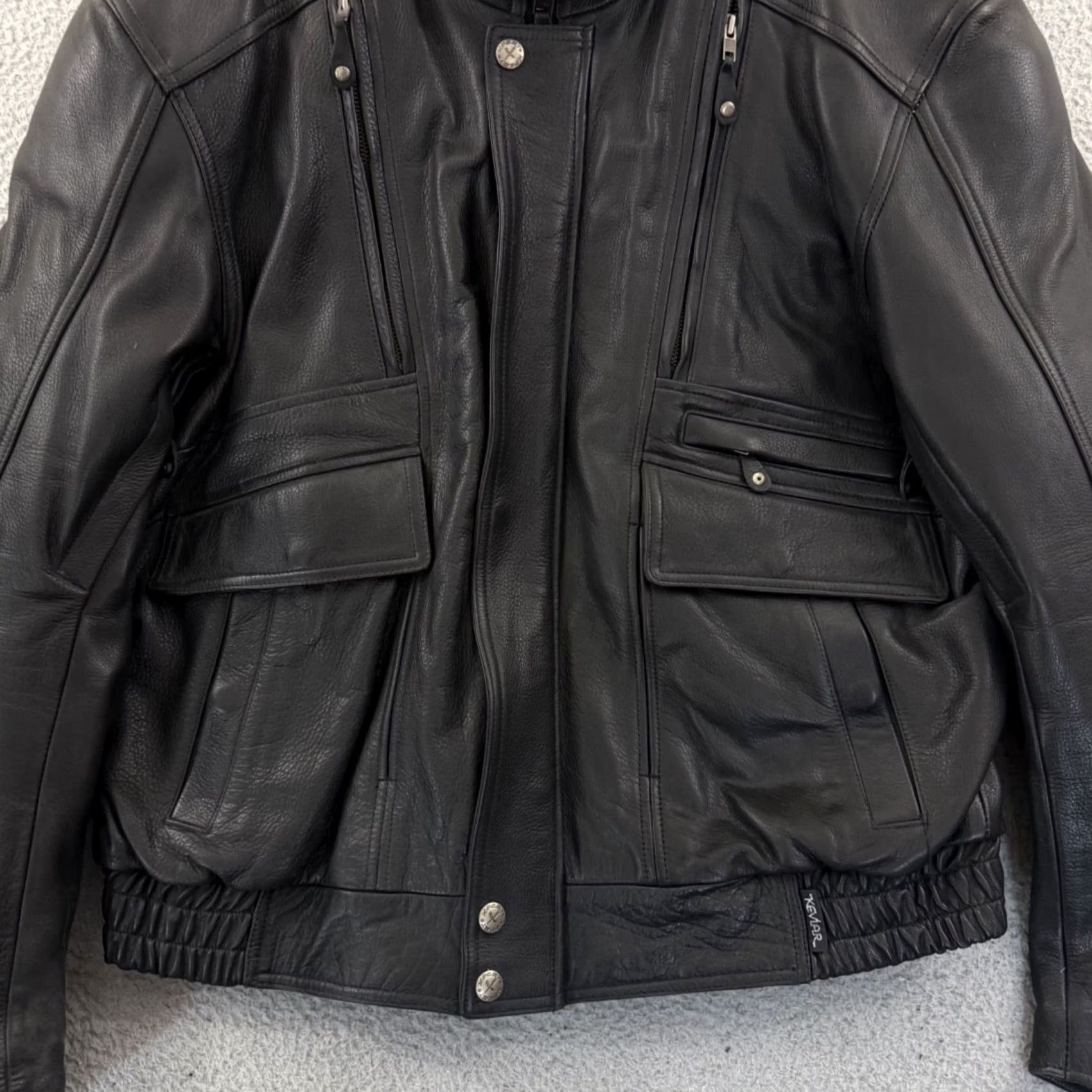 Vintage VINTAGE Xpert Performance Gear Jacket Mens 2XL Black Leather Motorcycle Biker Size US XXL / EU 58 / 5 - 2 Thumbnail