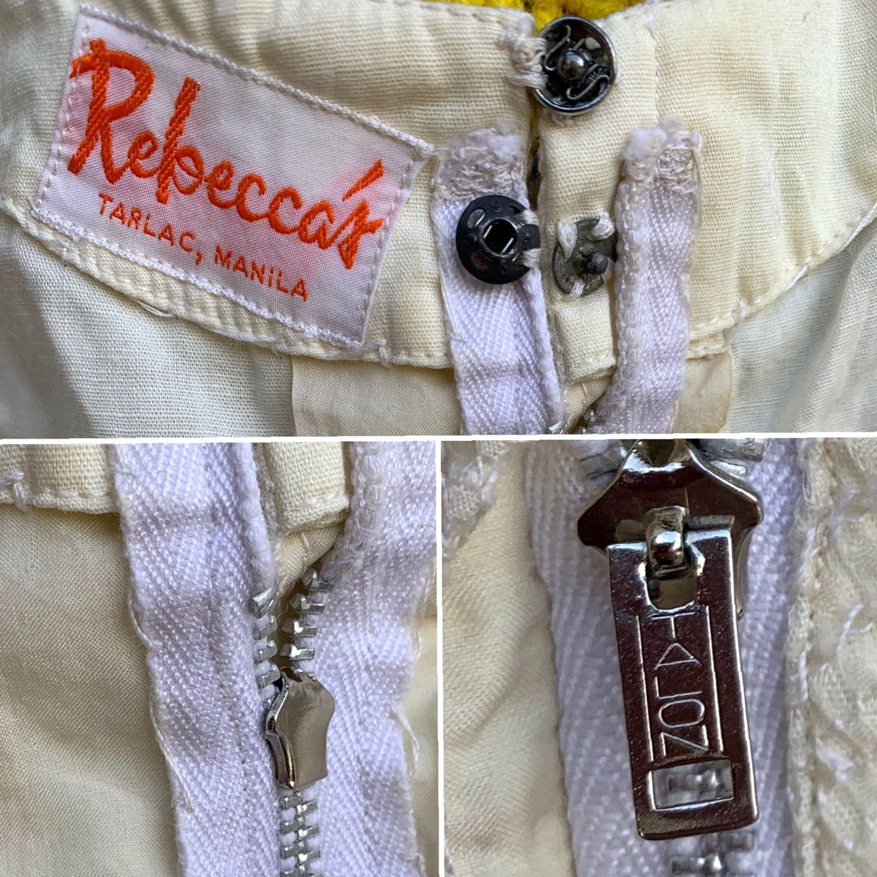Vintage Vintage Rebecca’s Tarlac Manila Embroidered Dress Metal Talon Zipper Shift Dress Size S / US 4 / IT 40 - 2 Thumbnail