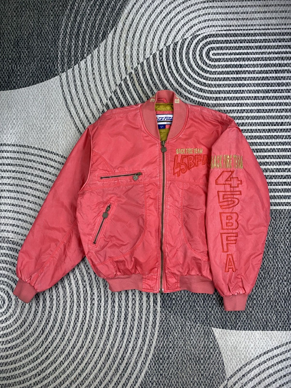 Vintage Vintage Back FireTeam 45BF4 Embroidery Bomber Jacket Size US XL / EU 56 / 4 - 1 Thumbnail