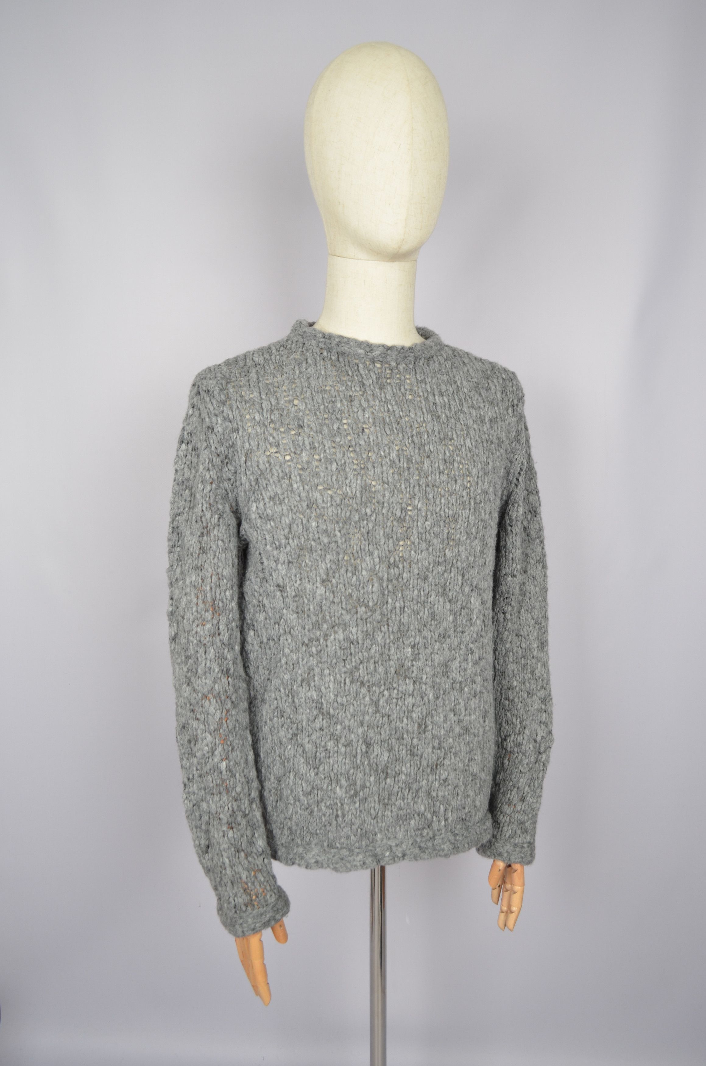 Designer × YMC YMC You Must Create Knit Grey Wool Blend Crew Neck Sweater Size US S / EU 44-46 / 1 - 12 Thumbnail