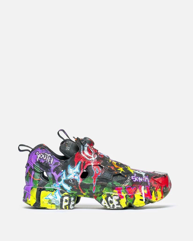 Vetements o1s1v1r1oon0925 Reebok Instapump Fury in Black Graffiti Size US 9 / EU 42 - 7 Thumbnail