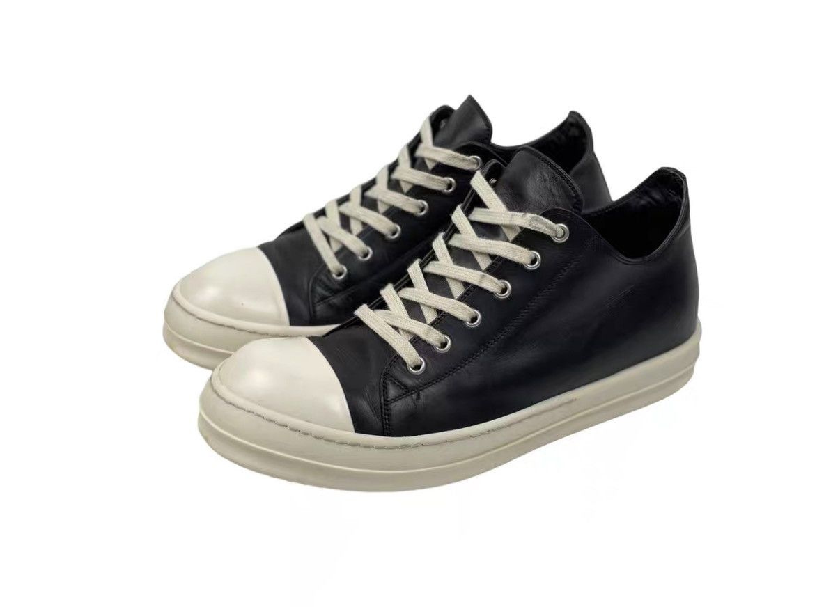 Rick Owens Rick Owens Ramones Mainline Calfskin Low-Top Sneakers J31 Size US 8 / EU 41 - 1 Thumbnail