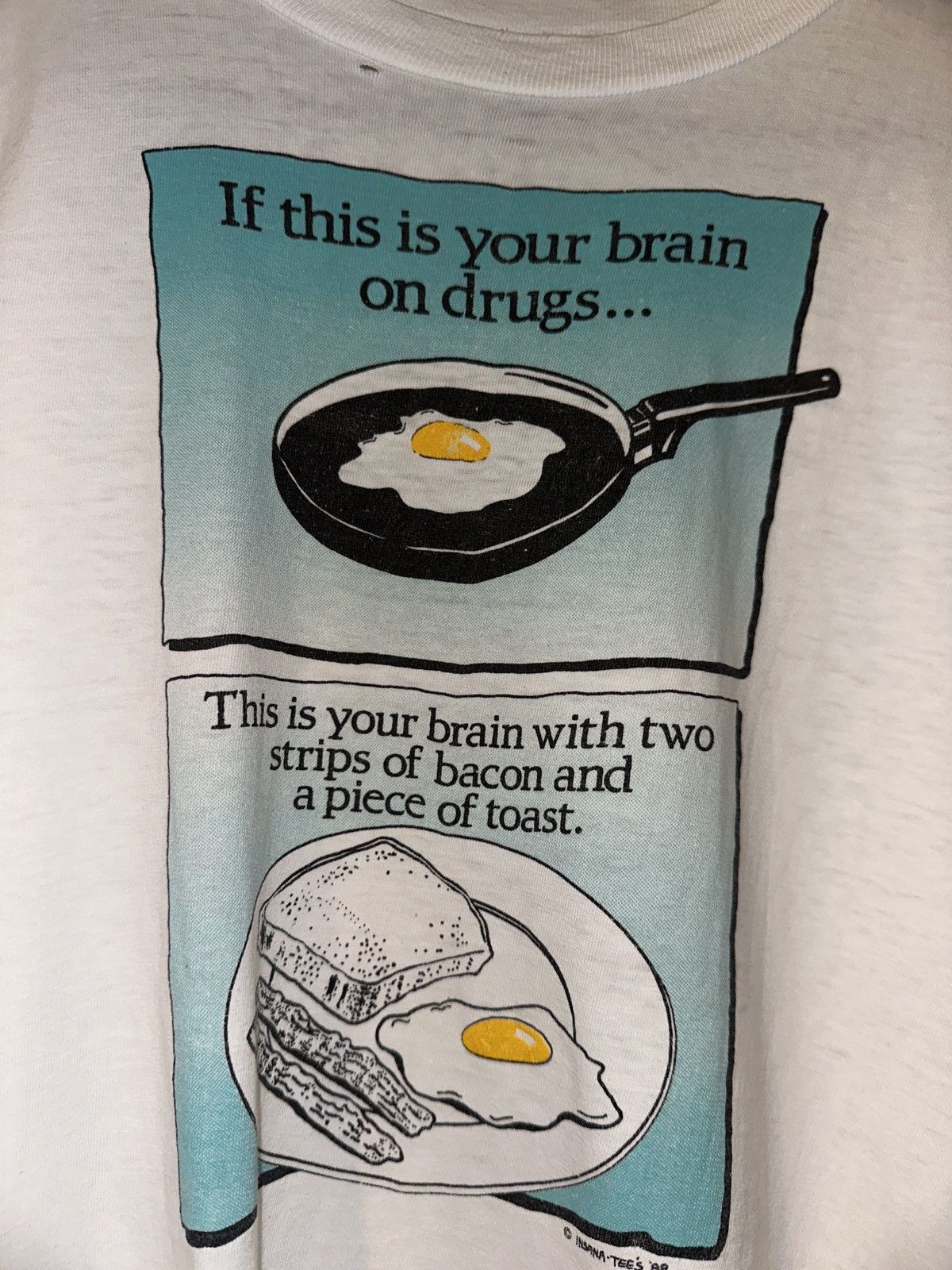 Vintage 1980’s This Is Your Brain On Drugs Vintage Shirt Size US S / EU 44-46 / 1 - 3 Thumbnail