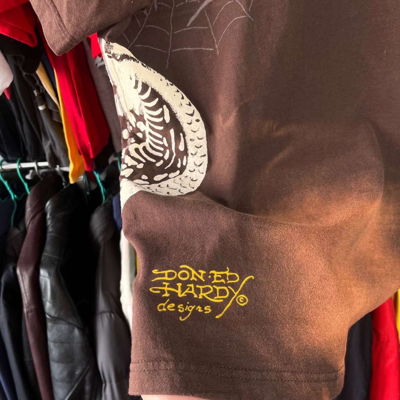 Ed Hardy Vintage Ed Hardy by Christian Audigier Brown Tshirt Size US M / EU 48-50 / 2 - 10 Thumbnail
