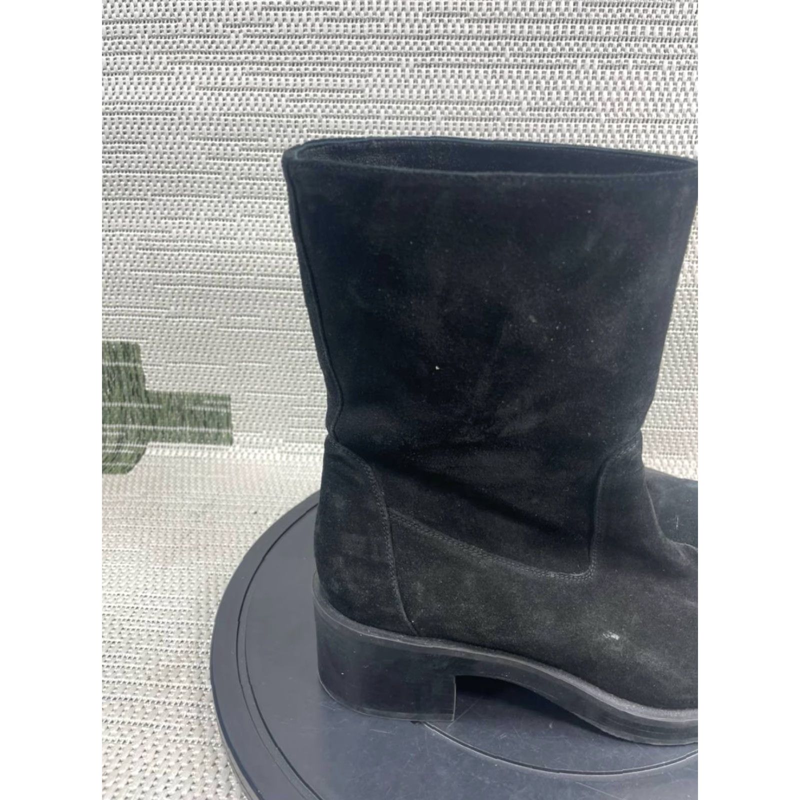 Stuart Weitzman Stuart Weitzman Boots Womens Size 10 B Boulevard Black Suede Mid Calf Bootie Size US 10 / IT 40 - 3 Thumbnail