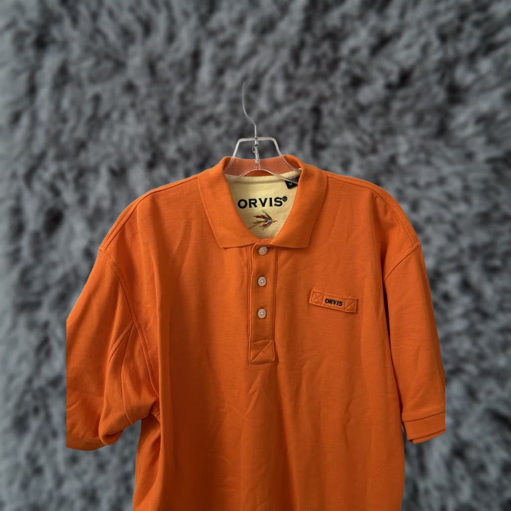 Orvis Orvis Polo Shirt Mens Size M Orange Cotton Short Sleeve S/S Piqué Logo Embroidered Fly Fishing Casual, Workwear Size US M / EU 48-50 / 2 - 1 Thumbnail