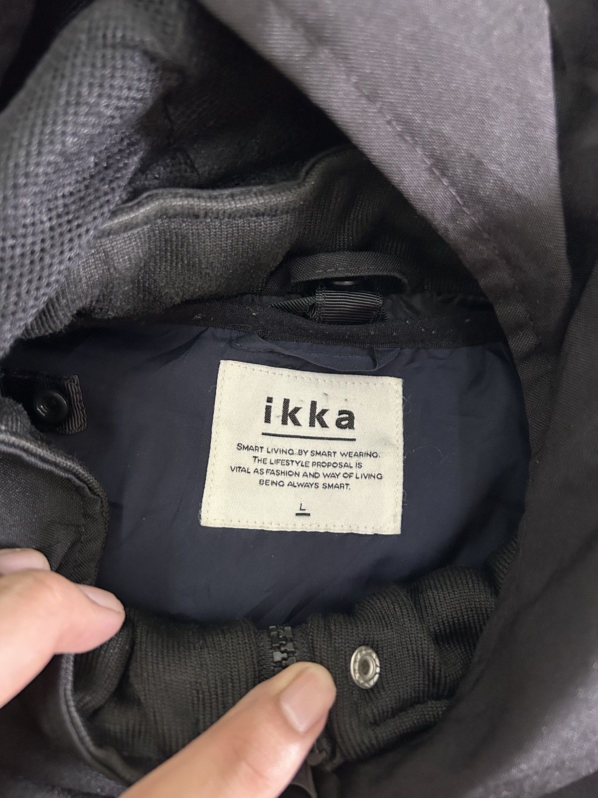 Japanese Brand × Vintage Japanese Brand Ikka Winter Jacket Full Zipper Size US L / EU 52-54 / 3 - 8 Thumbnail