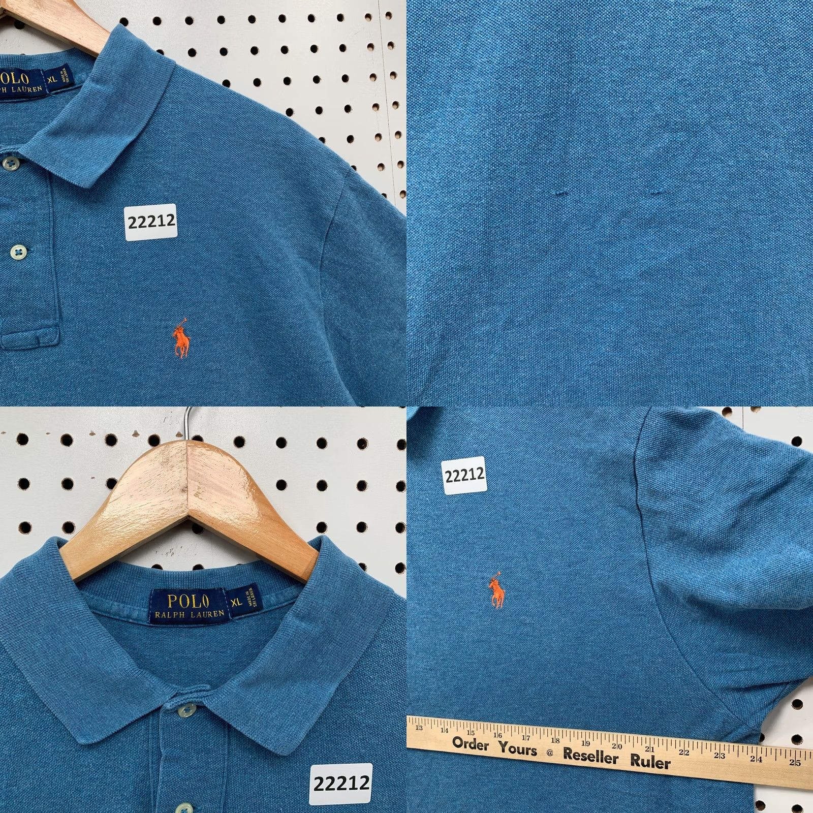 Polo Ralph Lauren Polo Ralph Lauren Polo Shirt Blue Orange Pony Men XL 24x30 Short Sleeve Size US XL / EU 56 / 4 - 8 Thumbnail