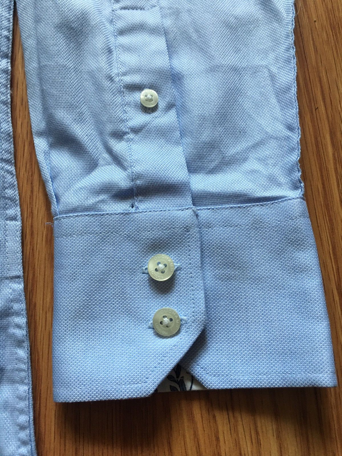Duchamp DUCHAMP London Tailored Fit Men’s Blue Shirt EU 42 US 16.5 Size 42R - 5 Thumbnail