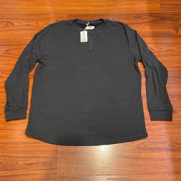 Marine Layer NWT MARINE LAYER LONG SLEEVE DK HENLEY FADED BLACK T-SHIRT L Size US L / EU 52-54 / 3 - 2 Thumbnail