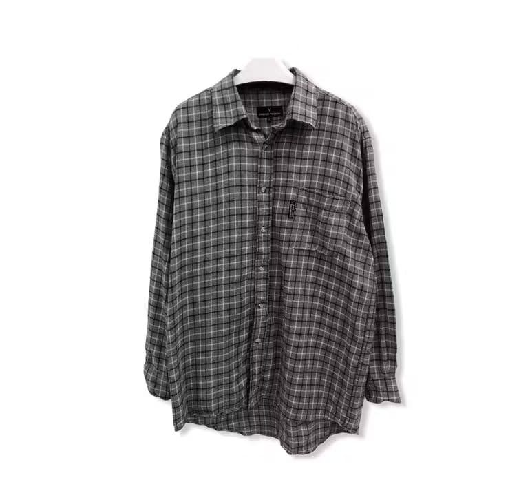 image of Vincenzo Valentino Plaid Flannel Shirt, Men's (Size Large)