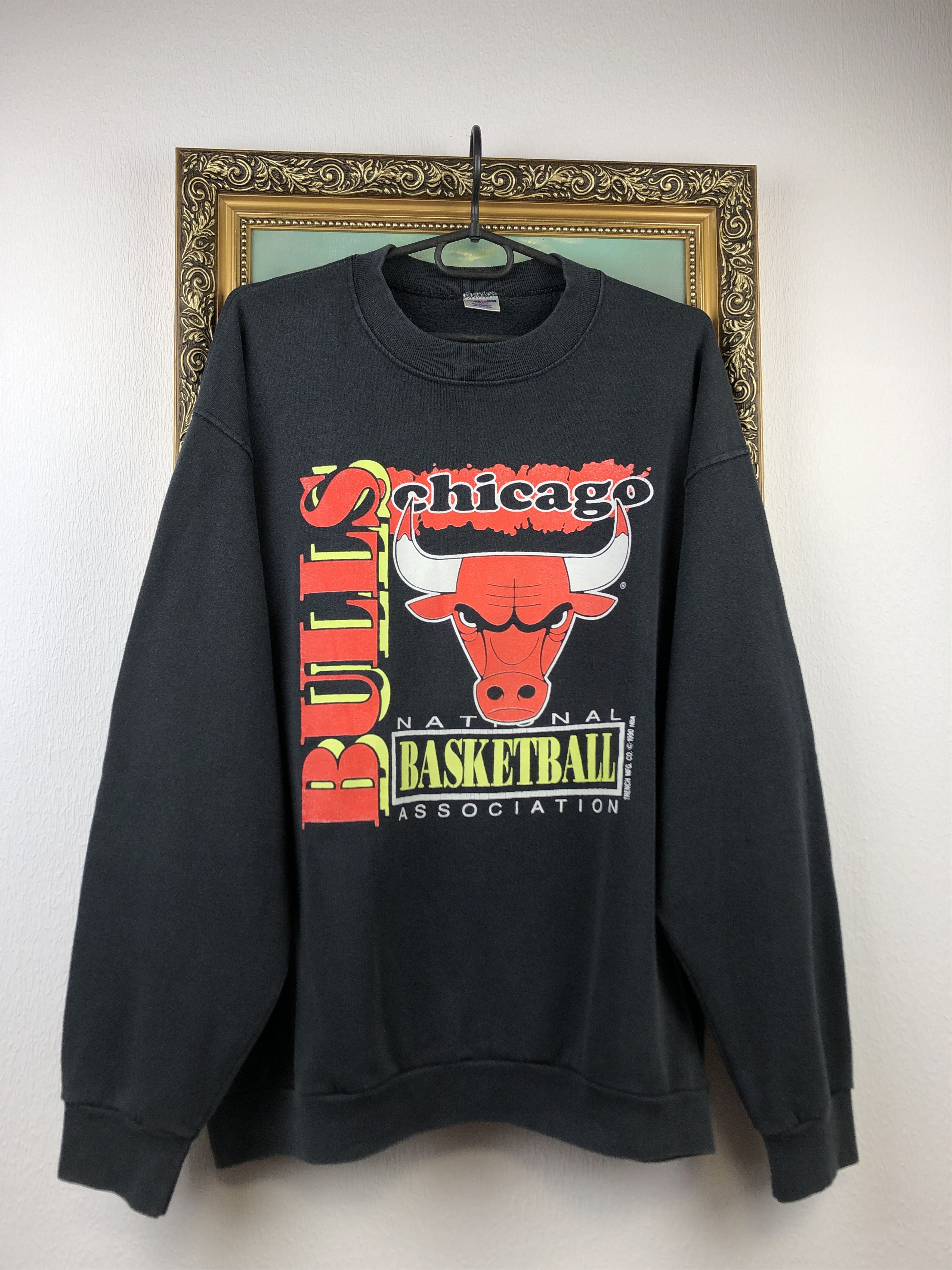 Vintage 1990 Chicago Bulls Sweatshirt Jordan NBA Rare Hype