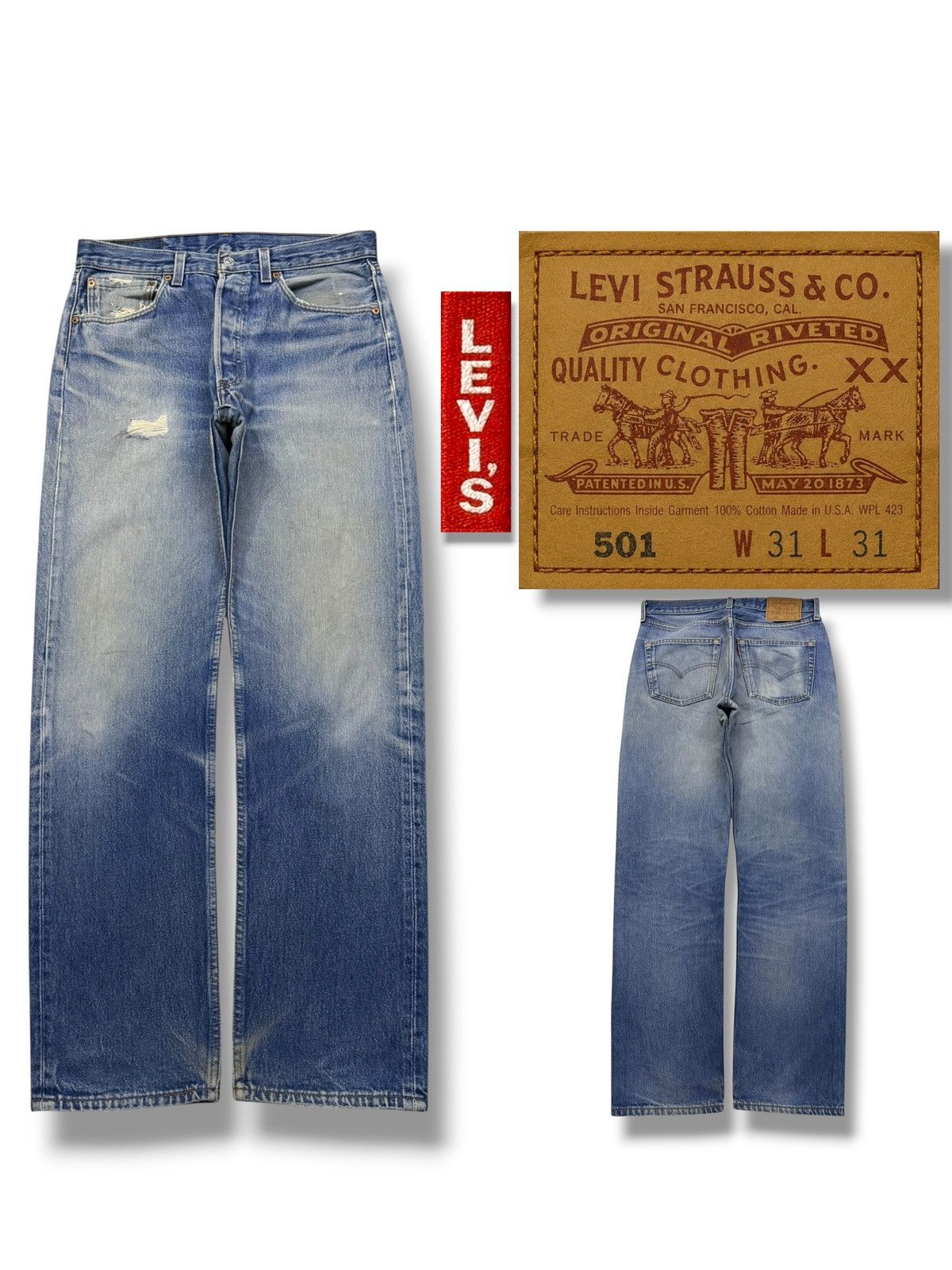 Vintage 90s Levi’s 501 USA Jeans | Classic 501 Straight | 32