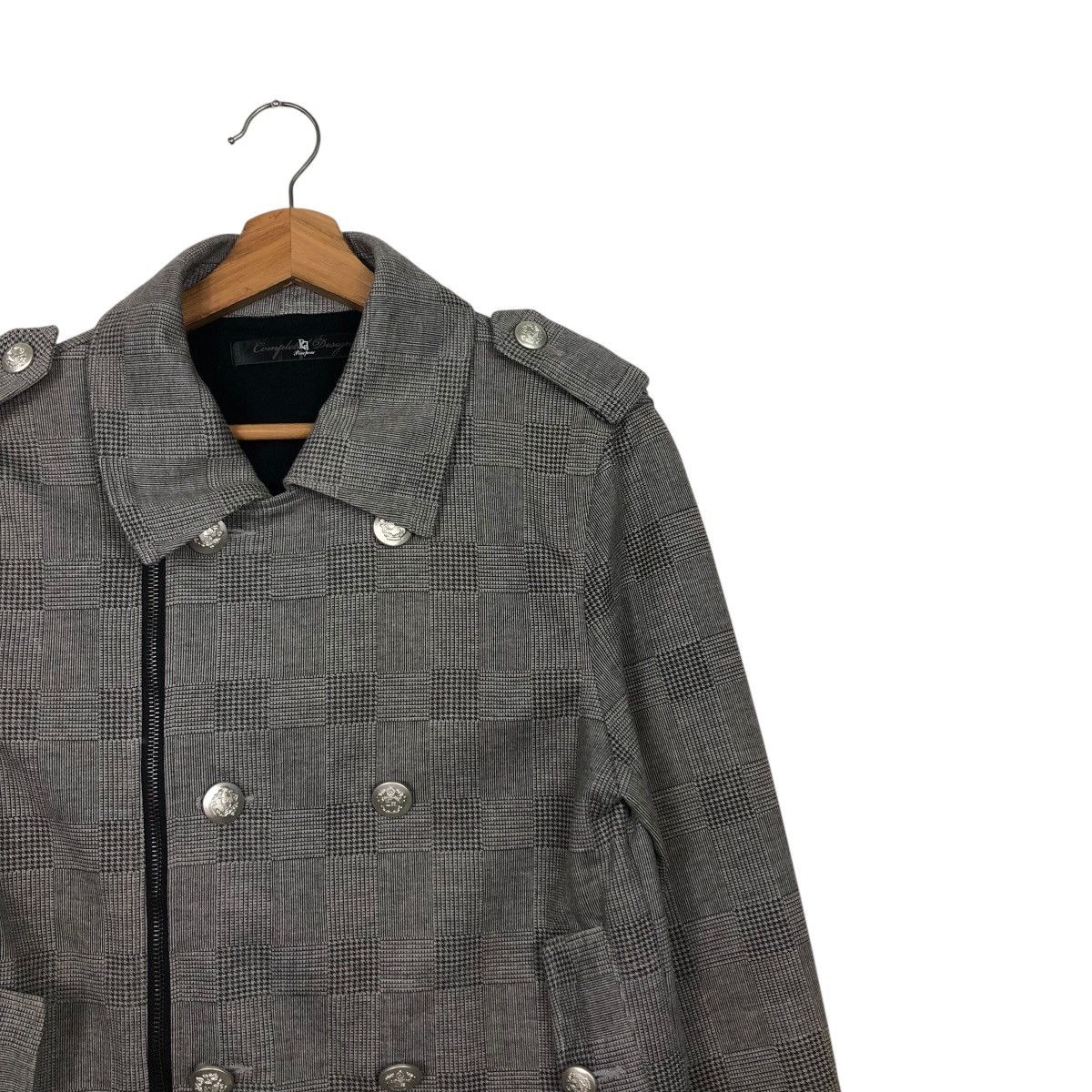 Japanese Brand 📌Cropped Biker Jacket Double Collar Pincponc Size US M / EU 48-50 / 2 - 9 Thumbnail