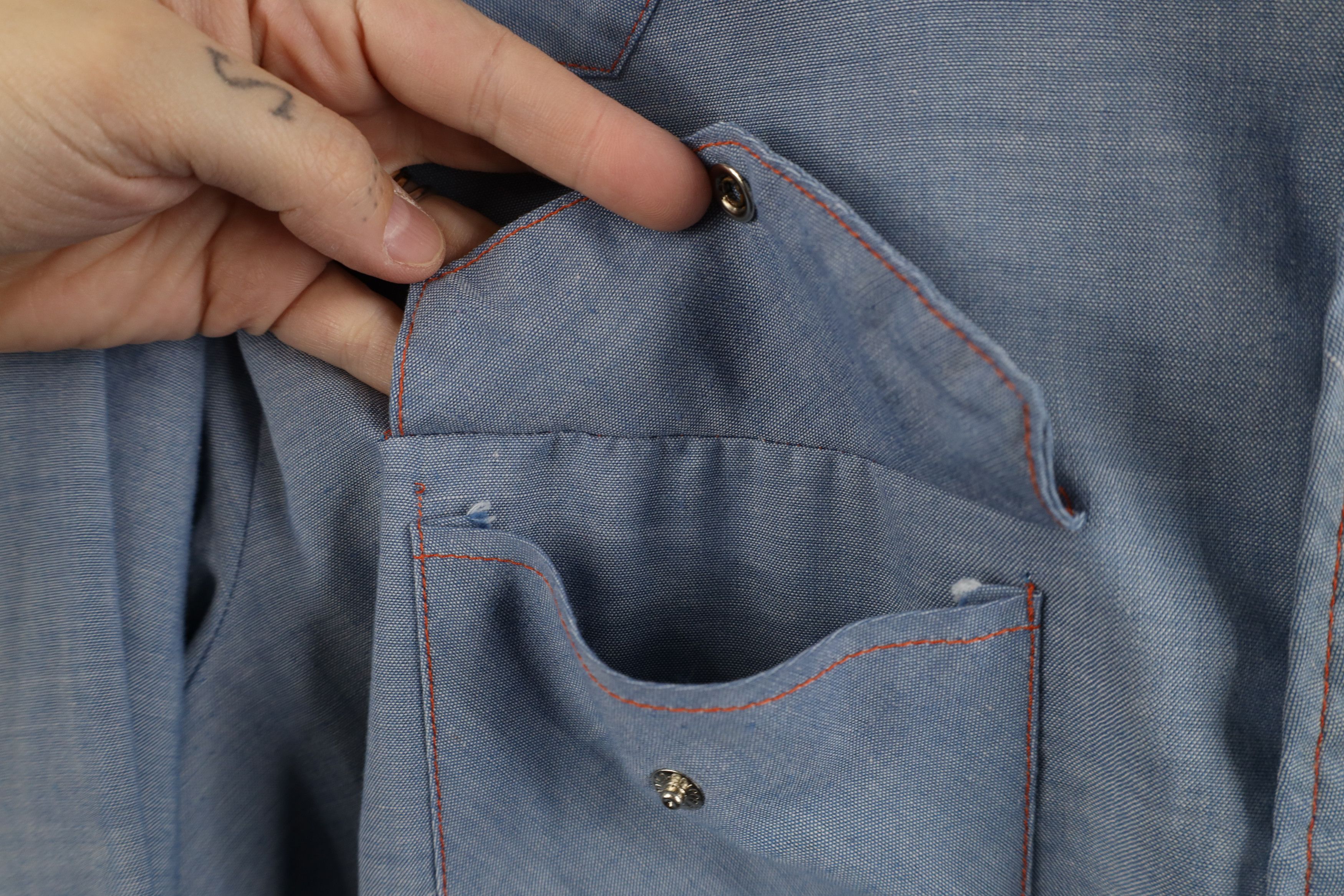 Vintage Vintage 60s 70s Big Mac Rodeo Snap Button Shirt Blue USA Size US XL / EU 56 / 4 - 10 Thumbnail
