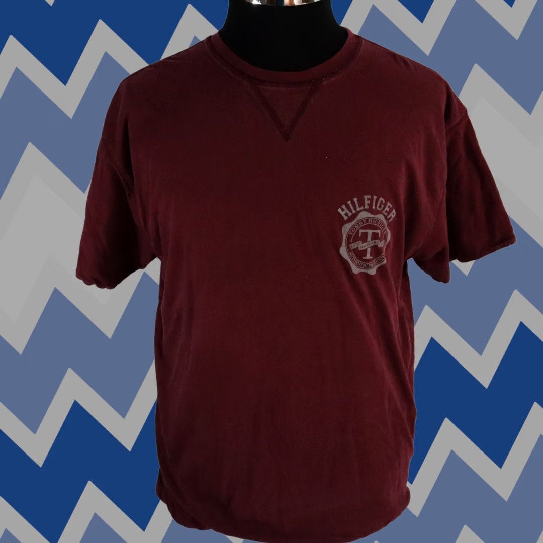 Tommy Hilfiger Tommy Hilfiger T-Shirt Mens S Reversible Casual Tee Maroon Gray Short Sleeve Size US S / EU 44-46 / 1 - 1 Thumbnail