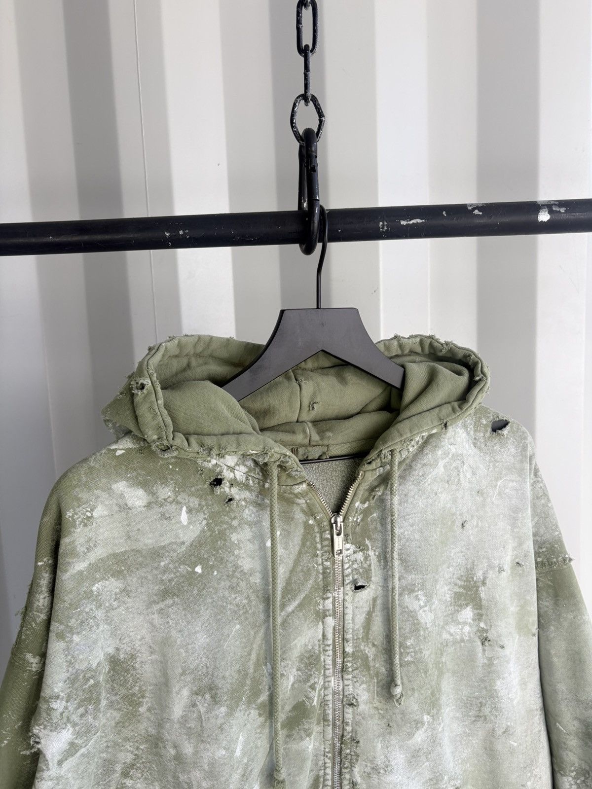 Vintage Thrashed Faded Distressed Zip Hoodie Grunge Band Size US XL / EU 56 / 4 - 5 Thumbnail