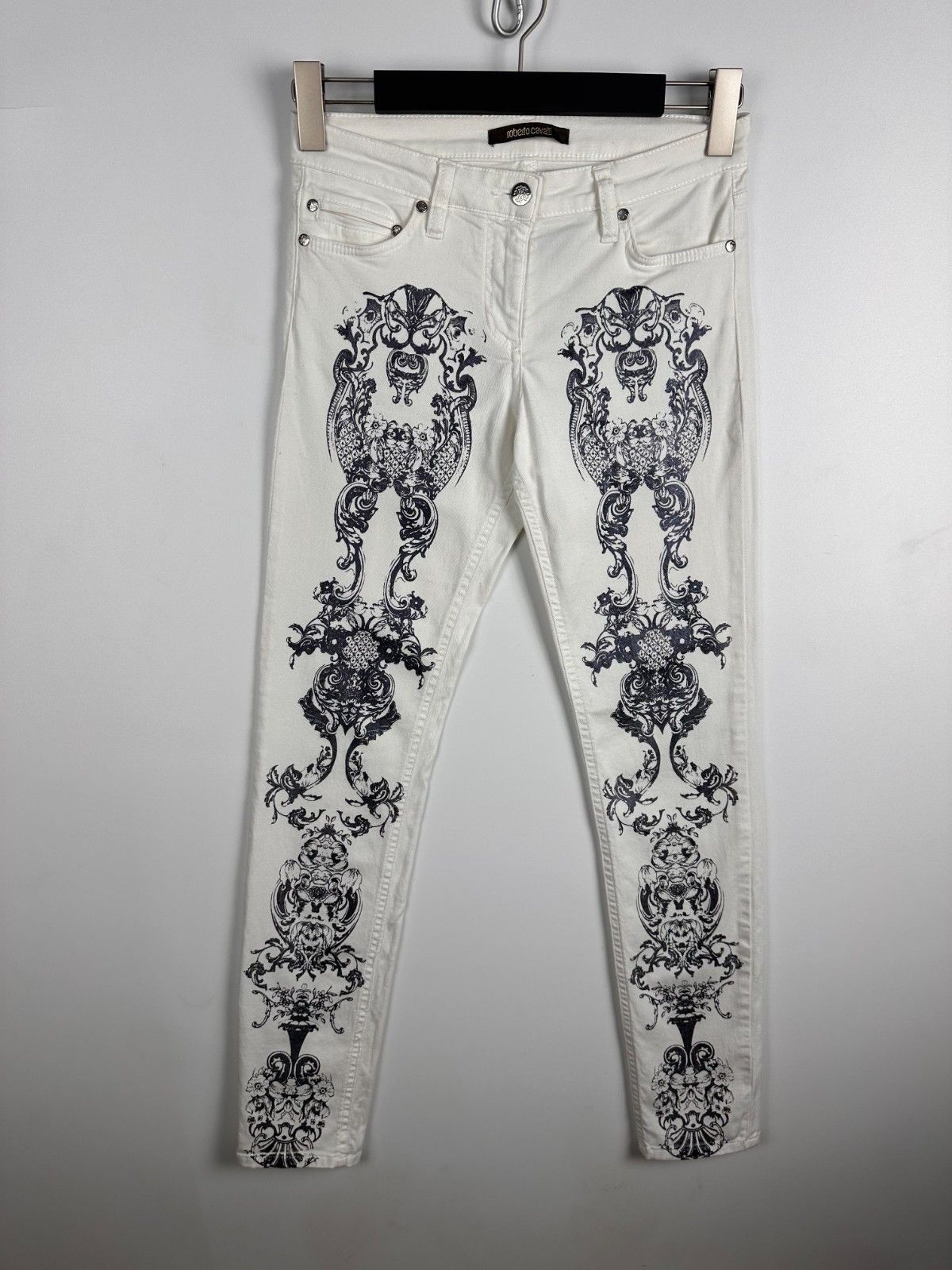 Roberto Cavalli Roberto Cavalli Cotton Blend White Stretching Skinny Jeans Size 28" / US 6 / IT 42 - 1 Thumbnail