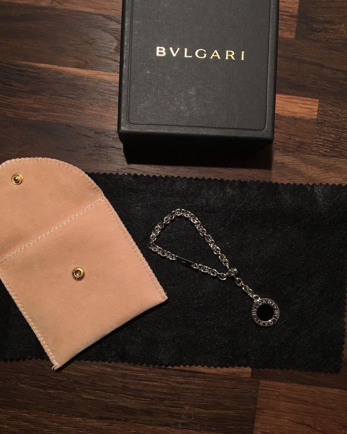 BVLGARI BVLGARI Onyx Stone Bag Charm / Keychain