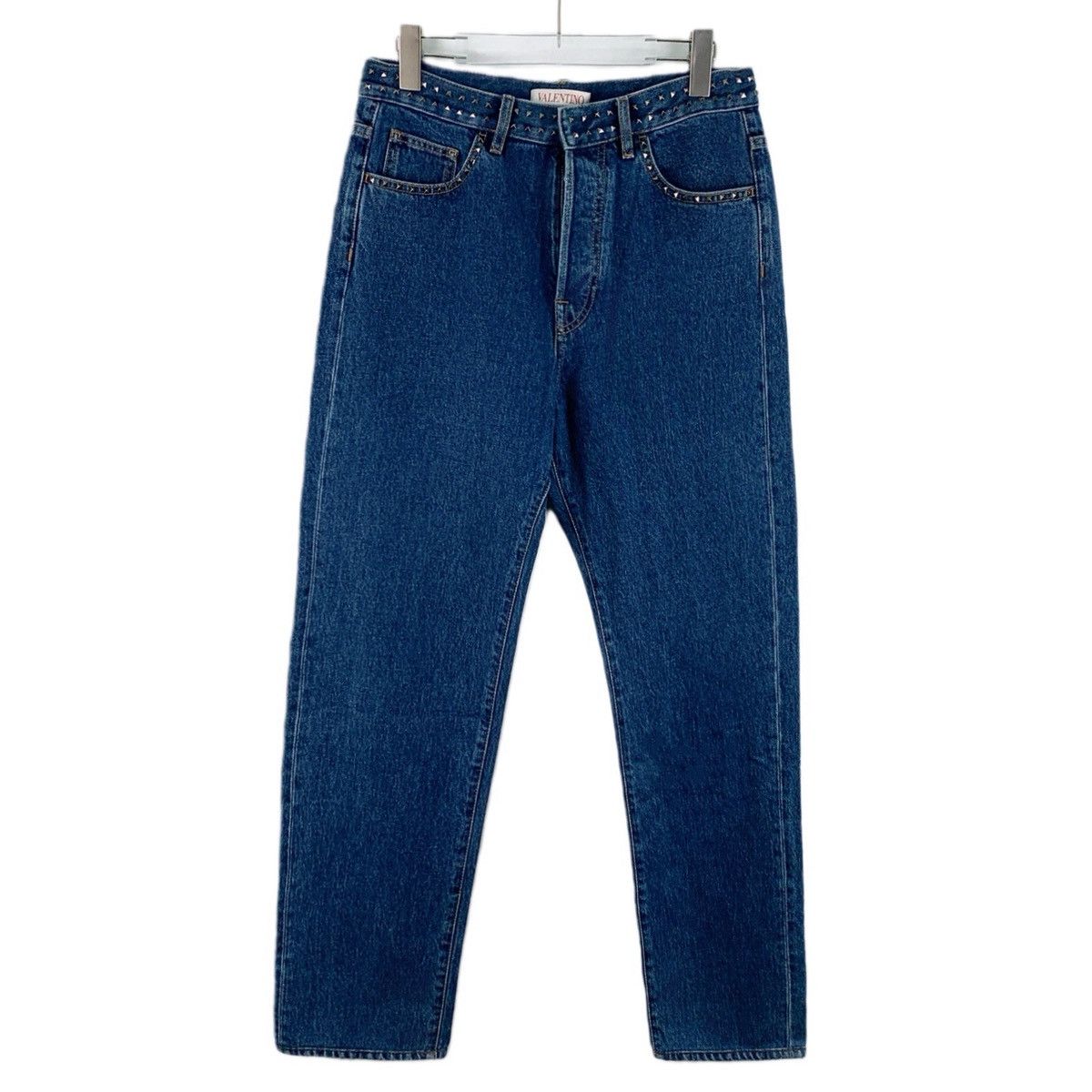 Valentino Valentino Navy Blue Cotton Denim Casual Pants K26WX Size US 30 / EU 46 - 1 Thumbnail