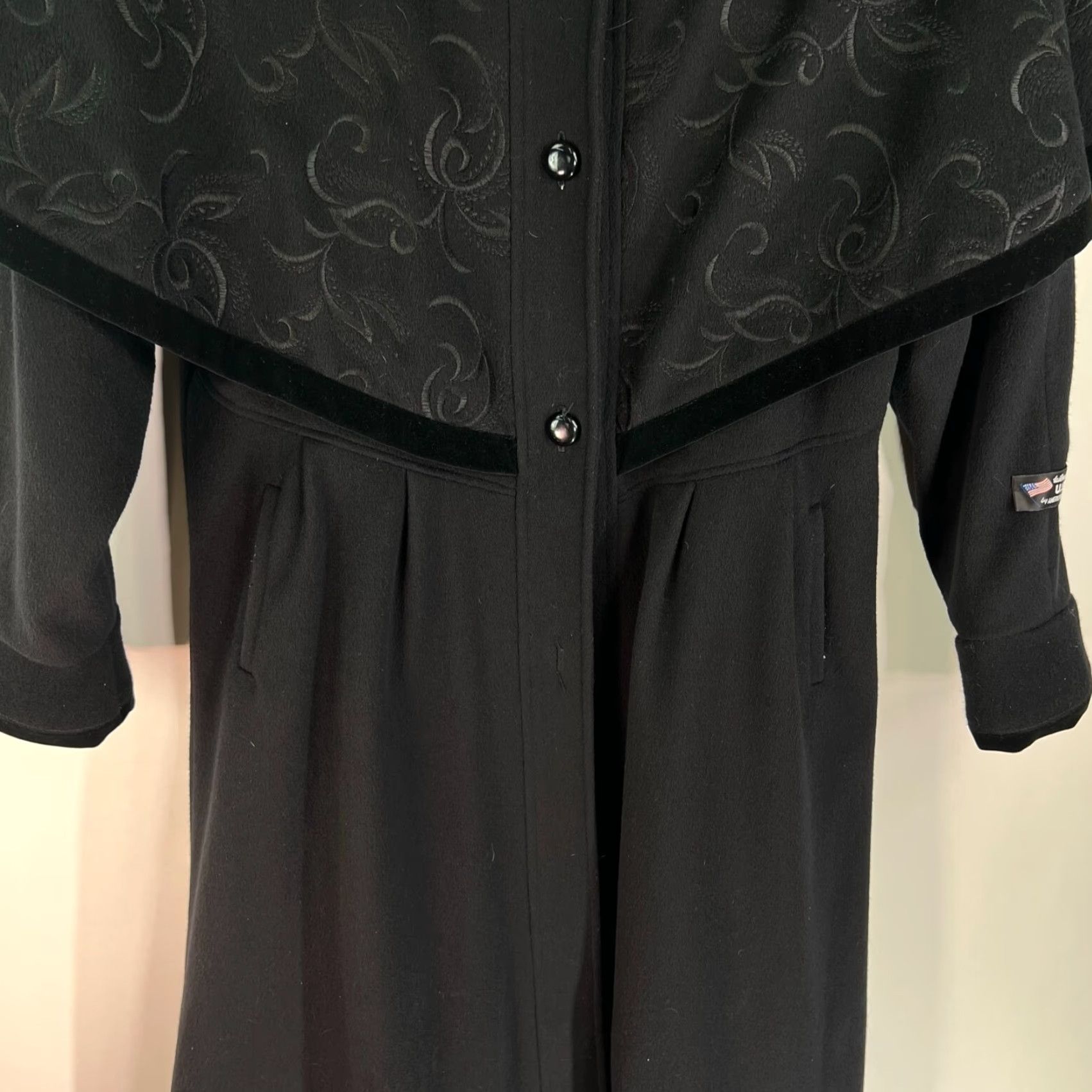Vintage VINTAGE Forstmann Victorian Wool Jacket Womens XL 1940s Beaded Black Retro Size XL / US 12-14 / IT 48-50 - 3 Thumbnail