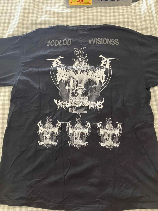 Drain Gang × Sad Boys COLD VISIONS ANCHOR BLACK T-SHIRT Size US XL / EU 56 / 4 - 1 Thumbnail