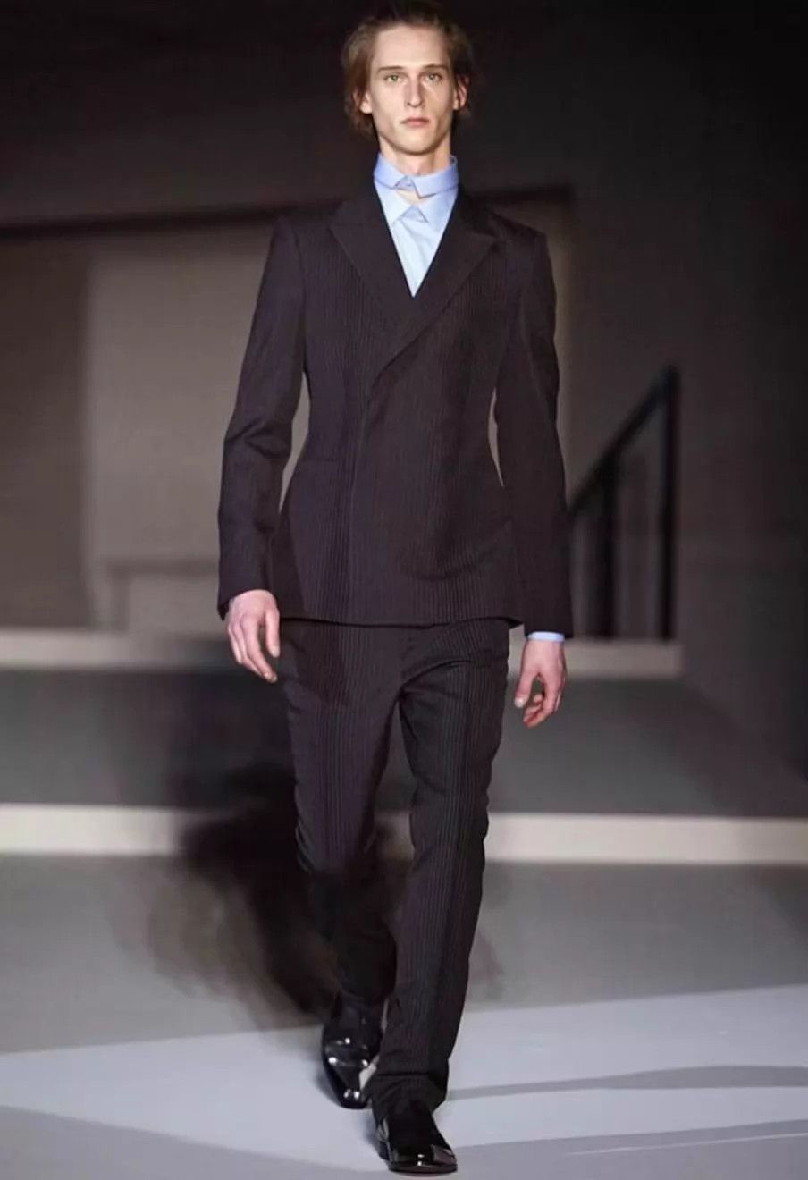 Prada Prada 08FW Vintage Striped Wool Blazer w/Shoulders Size US XL / EU 56 / 4 - 9 Thumbnail