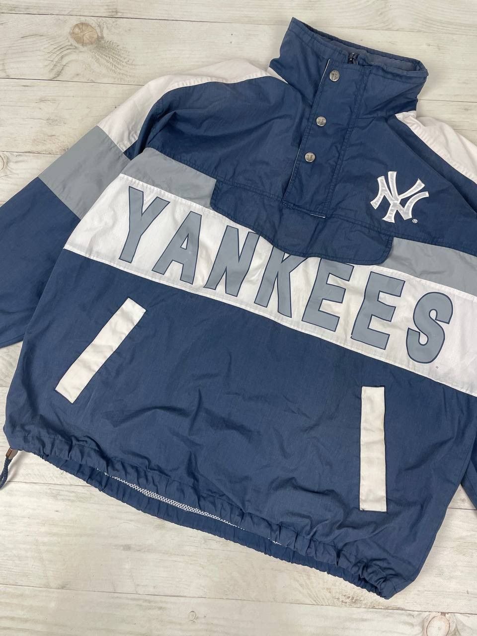 New York Yankees Vintage 90S New York Yankees Twins Apparel Nylon Jacket Size US XL / EU 56 / 4 - 3 Thumbnail