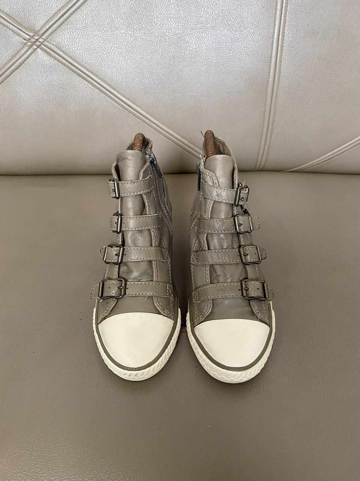 ASH ASH genial wedge taupe gray leather Size US 6 / IT 36 - 2 Thumbnail