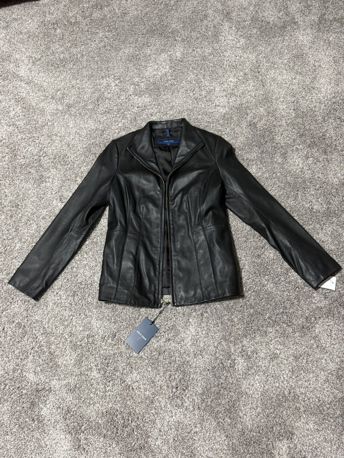 Cole Haan Cole Haan Womens Leather Jacket Size M / US 6-8 / IT 42-44 - 1 Thumbnail