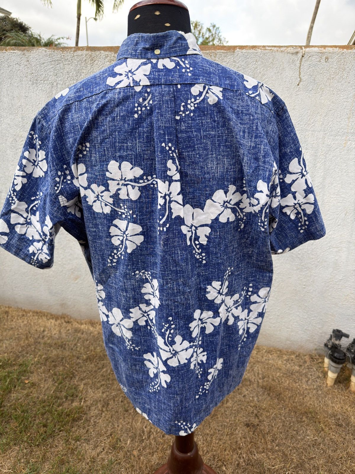 Reyn Spooner Reyn Spooner Hawaiian Print Blue/White 3/4 Button Men's XL Size US XL / EU 56 / 4 - 2 Thumbnail