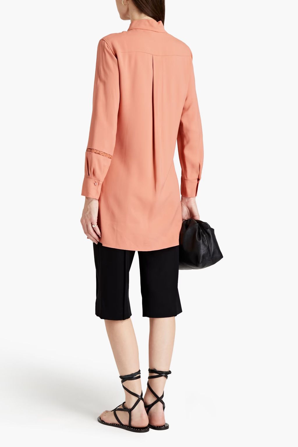 Chloe o1y0825 Lace Shirt in Salmon Pink Size XS / US 0-2 / IT 36-38 - 3 Thumbnail