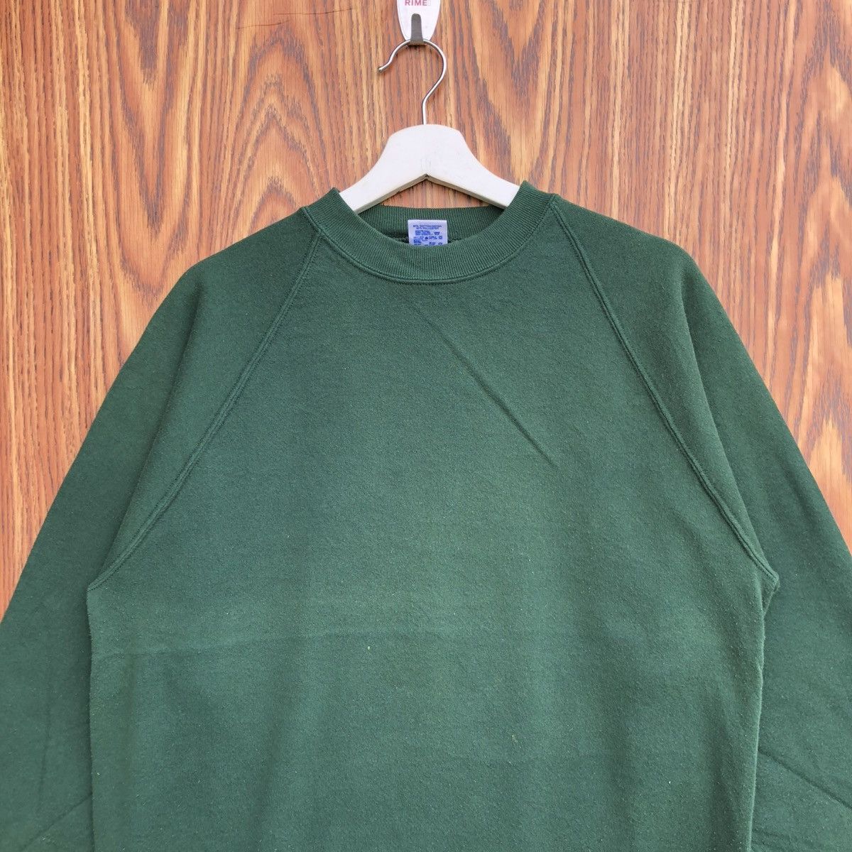 Vintage Vintage Green Plain Sweatshirt Pullover Crewneck Size US XL / EU 56 / 4 - 3 Thumbnail