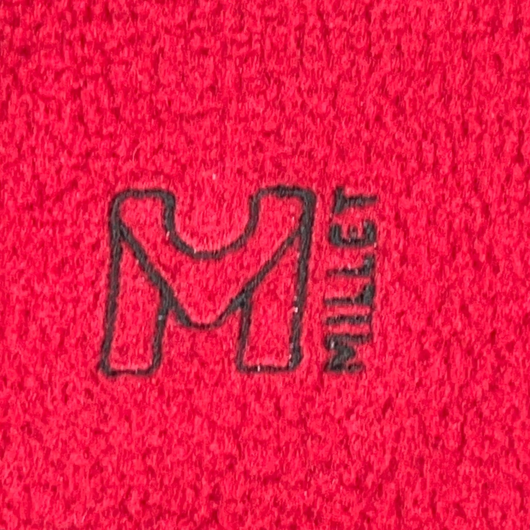 Vintage Millet Red Black Fleece Pullover Sweater Men M 90s Vintage Mock Neck Zipper Logo Embroidered Polartec Anorak, Solid Size US M / EU 48-50 / 2 - 5 Thumbnail