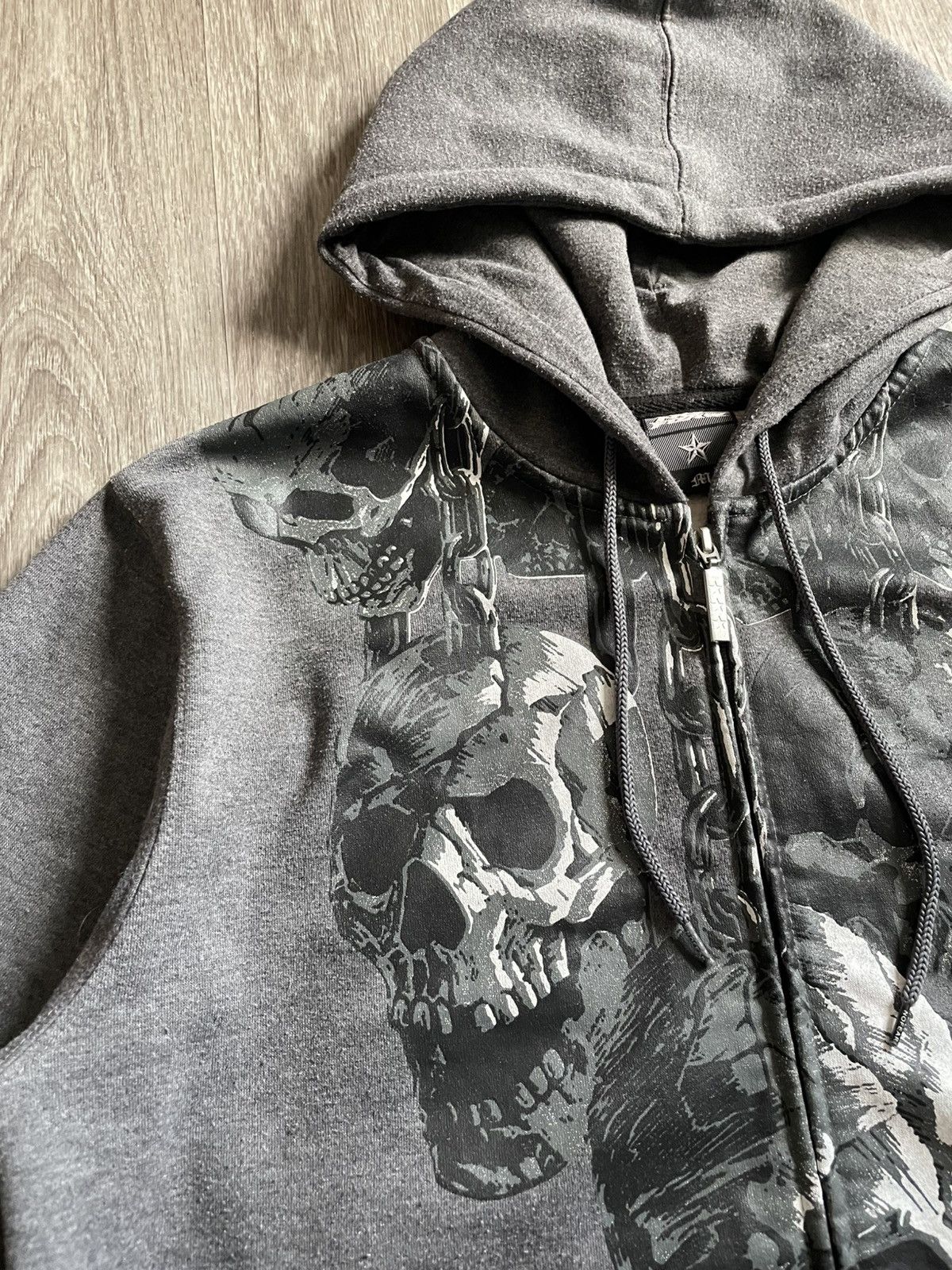 No Fear Vintage No Fear Skulls Graphic Print Zip Up Hoodie Y2K Rap Size US M / EU 48-50 / 2 - 10 Thumbnail