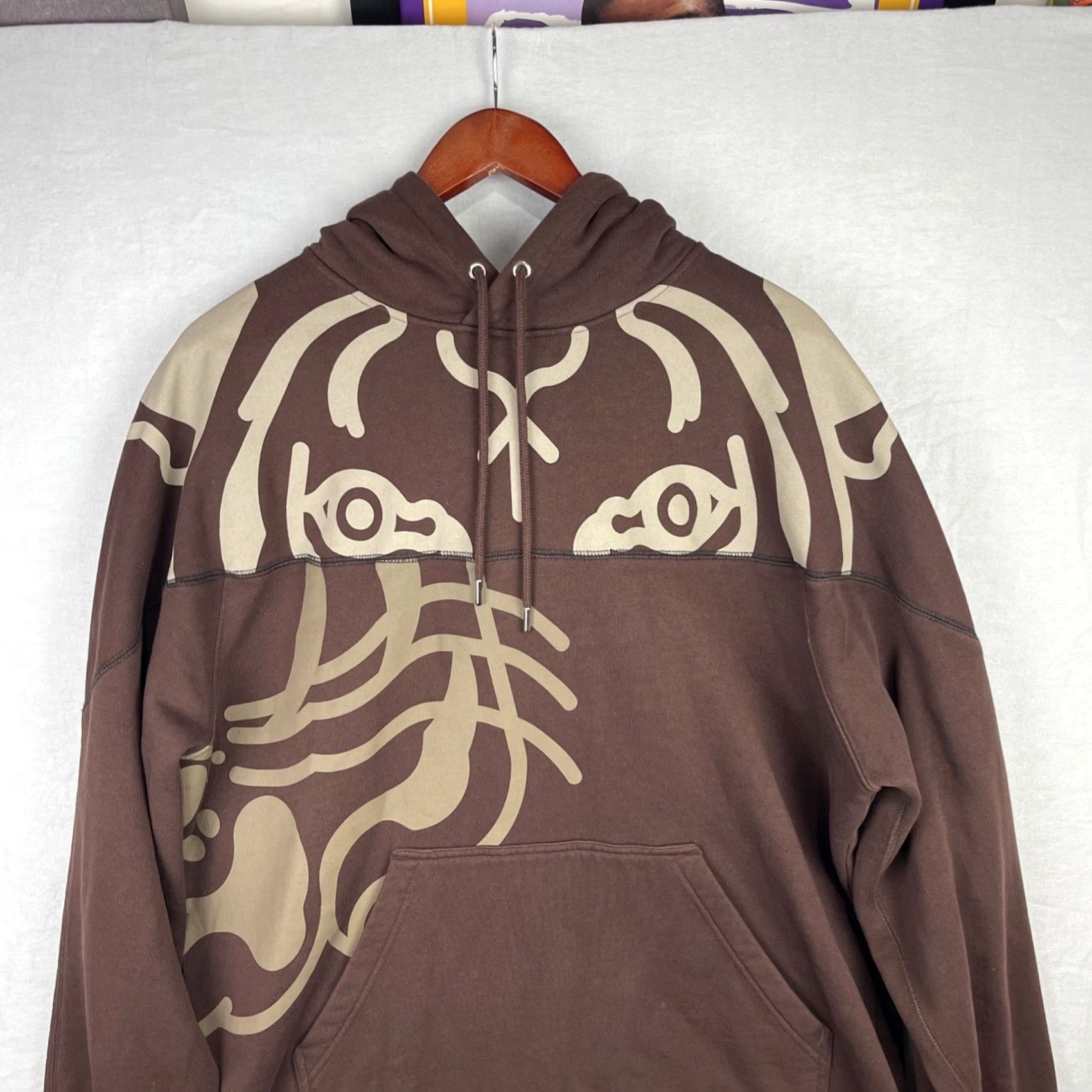 Kenzo KENZO Hoodie Mens Small Brown Oversized Heavyweight Sweatshirt Pullover K-Tiger Size US S / EU 44-46 / 1 - 3 Thumbnail