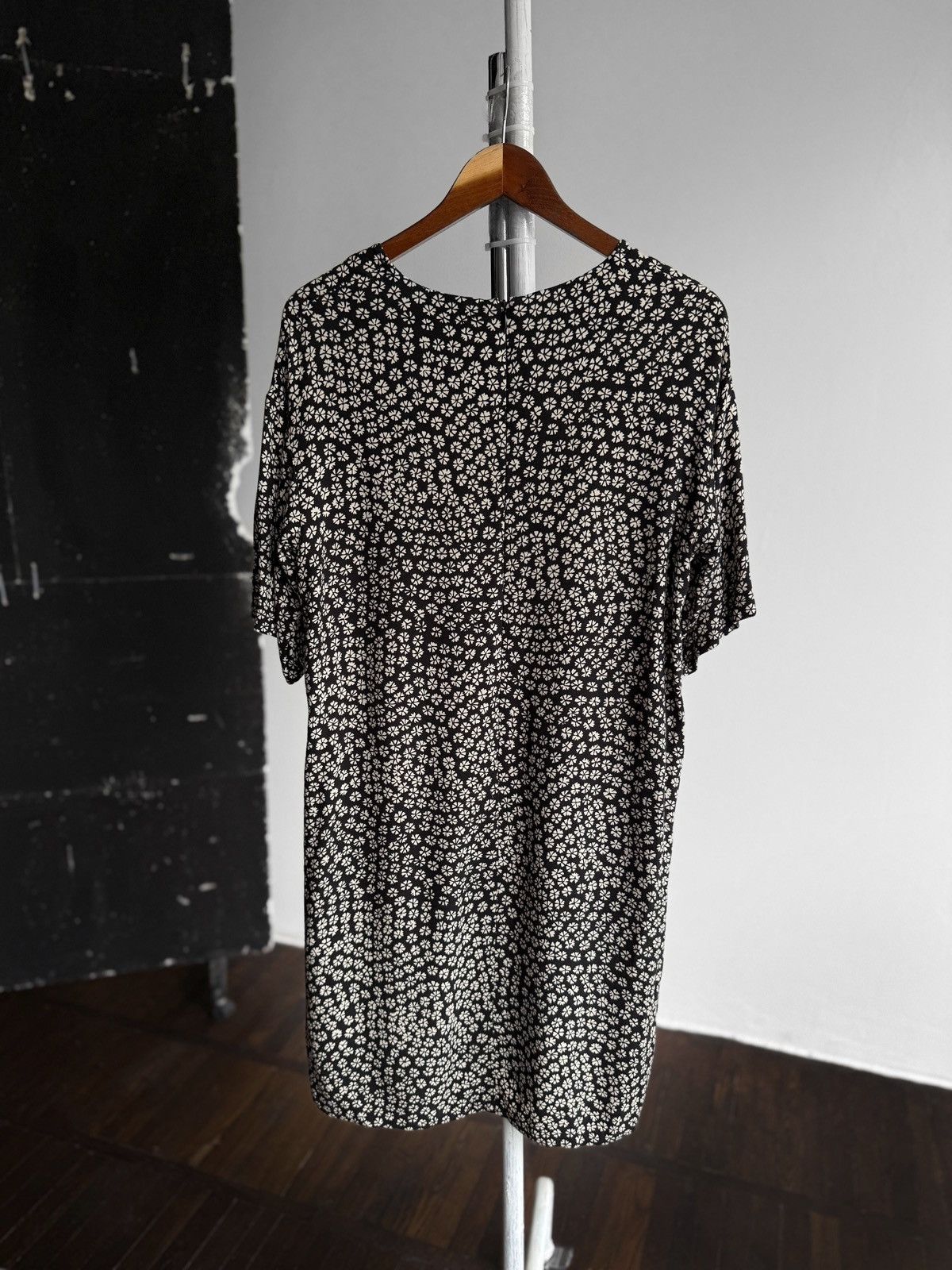 Marimekko Marimekko Black White Floral Patterned Relaxed Fit Dress Size M / US 6-8 / IT 42-44 - 3 Thumbnail
