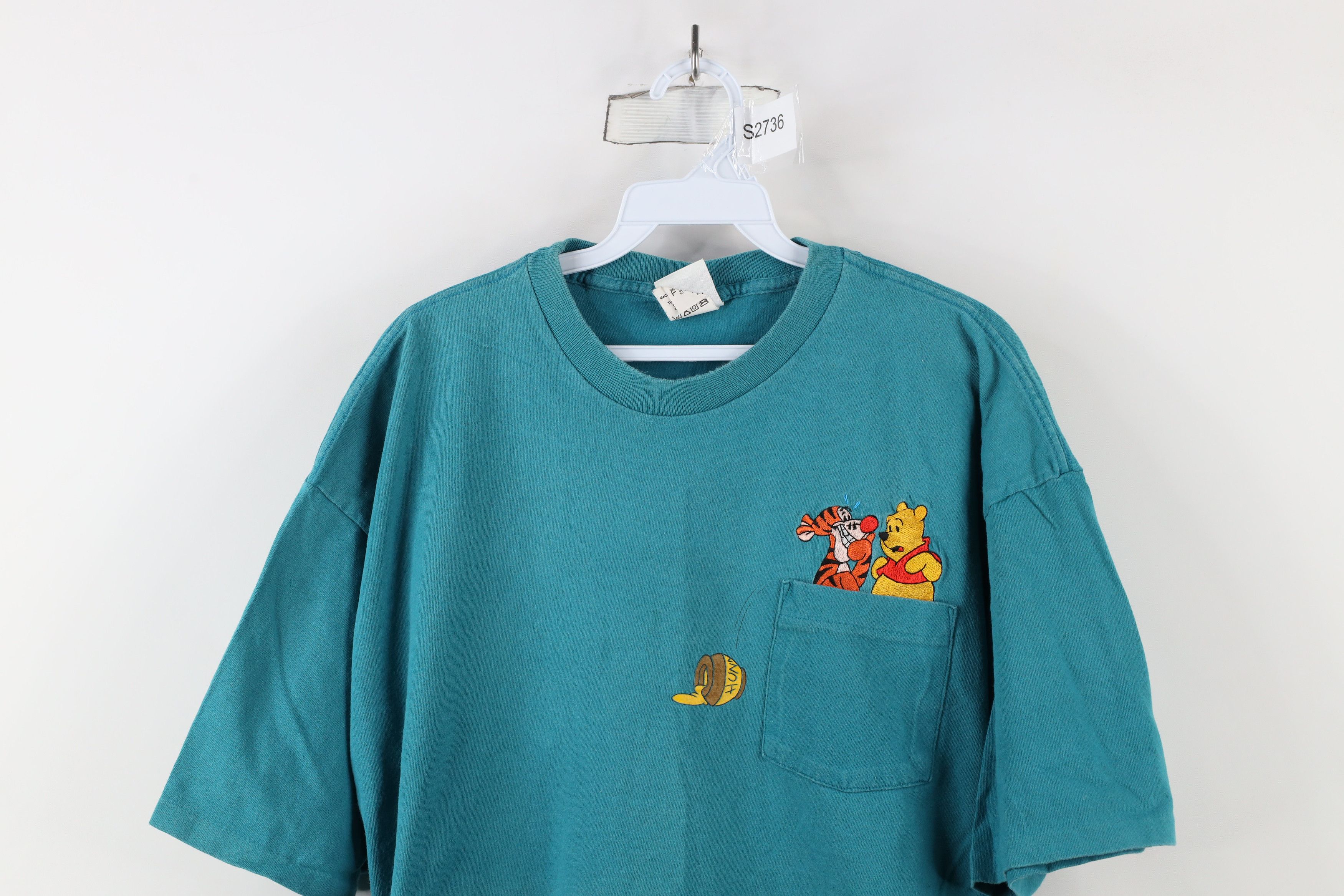 Disney × Vintage Vintage 90s Disney Winnie the Pooh Tigger Pocket T-Shirt Size US XL / EU 56 / 4 - 2 Thumbnail