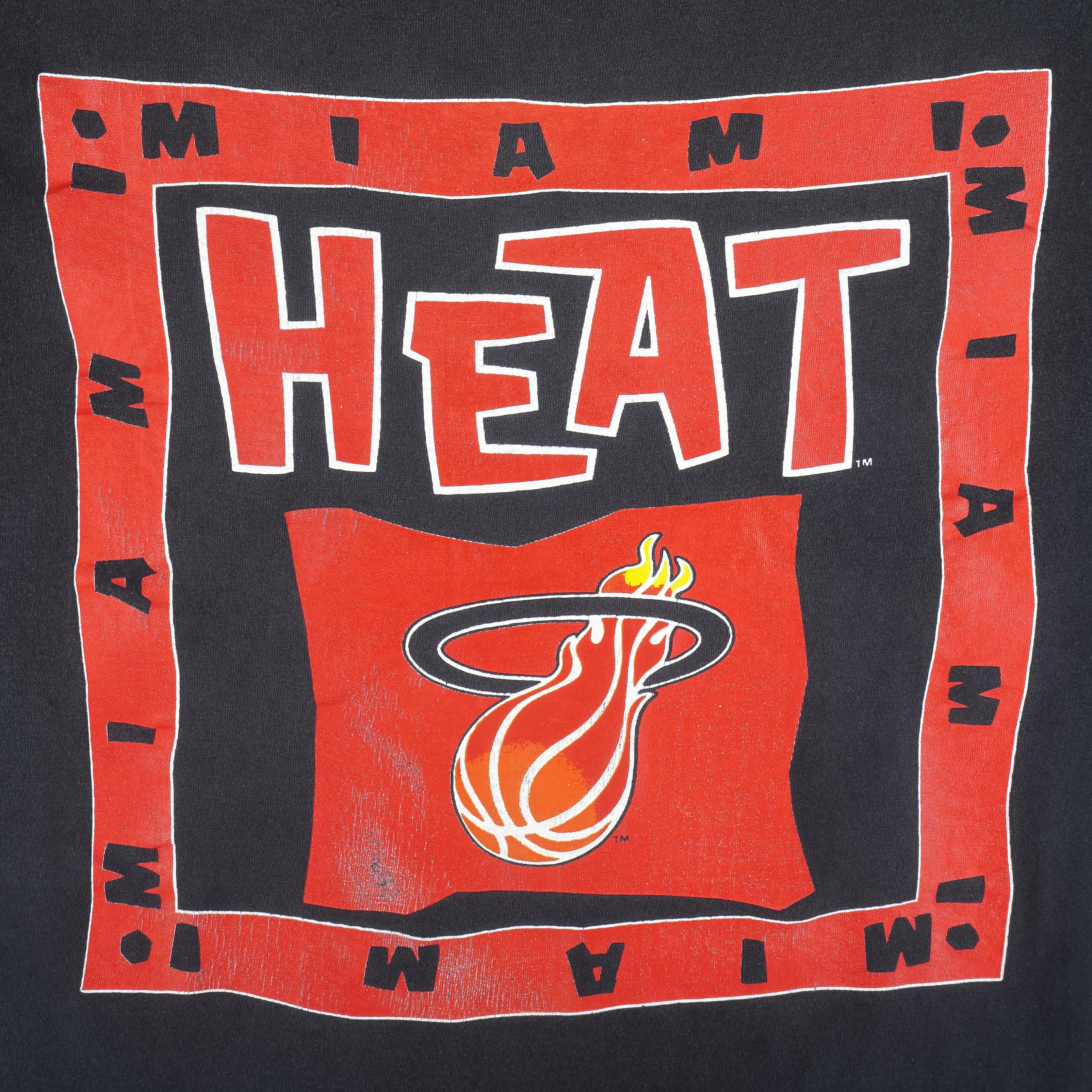 NBA (Home Team) - Miami Heat Single Stitch T-Shirt 1990s Size US XL / EU 56 / 4 - 4 Thumbnail