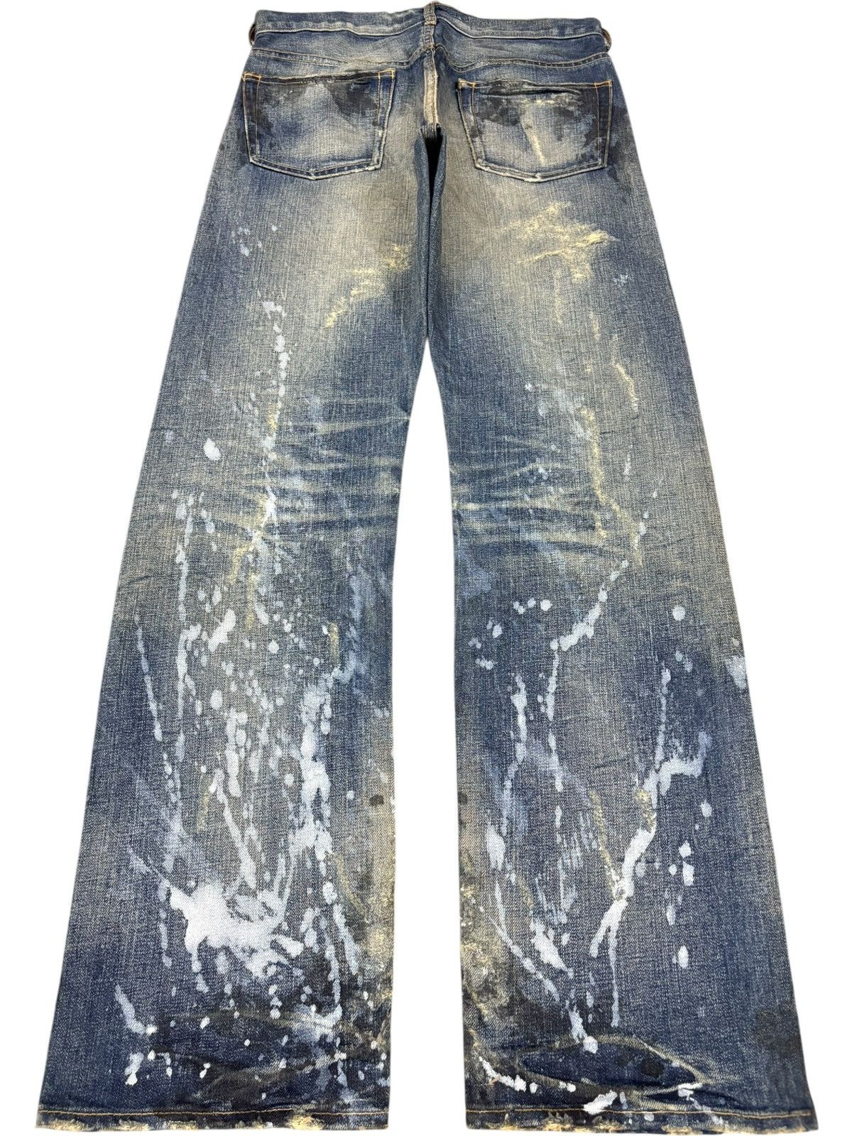 Japanese Brand Vintage Japanese Mud Wash Paint Splatter Distress Loose Jean Size US 30 / EU 46 - 2 Thumbnail