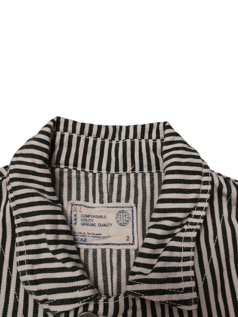 Japanese Brand N.L. Natural Laundry Hickory Green Denim Jacket Chore (F87) Size US S / EU 44-46 / 1 - 2 Thumbnail