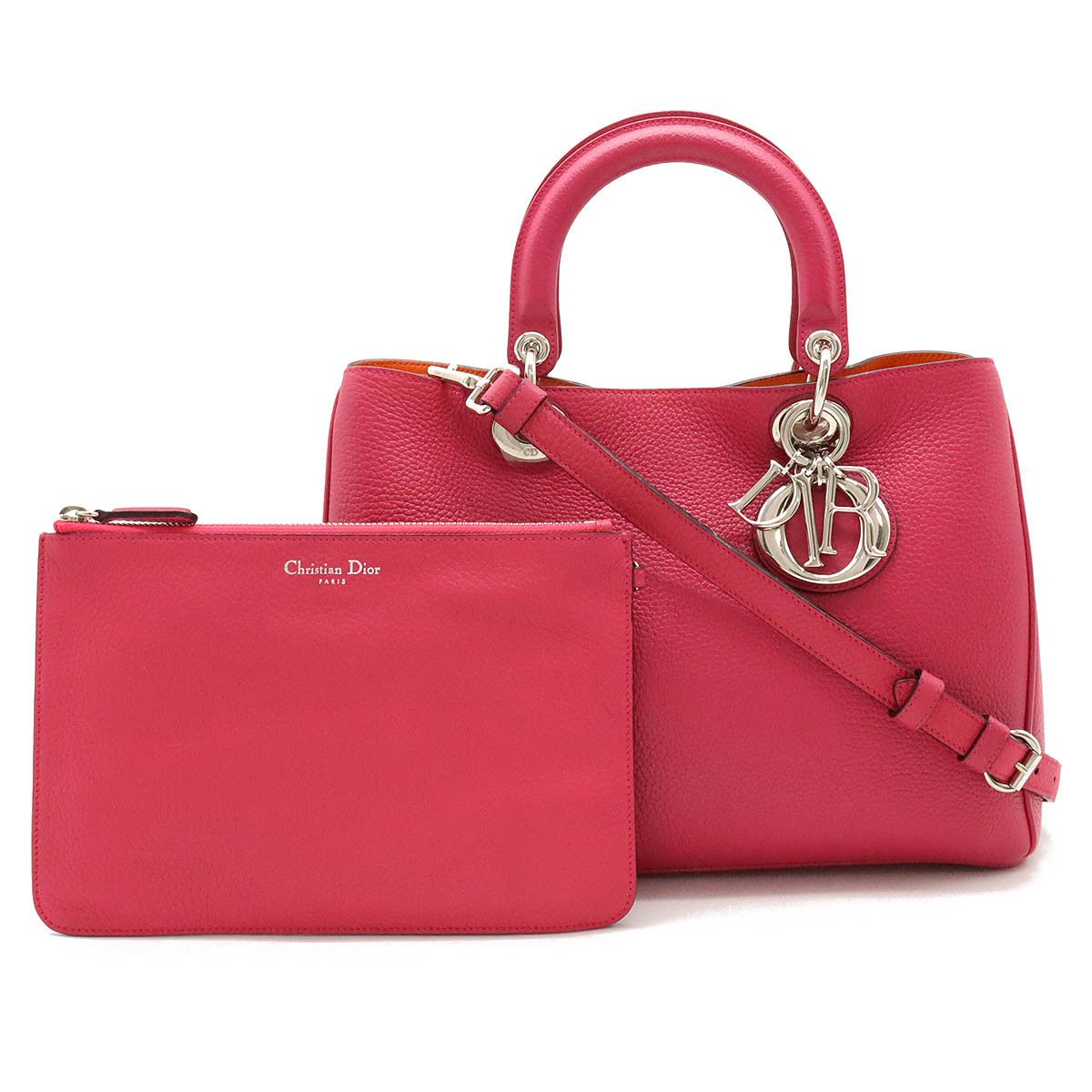Dior Dior Dior Diorissimo Leather Handbag Tote 2WAY Leather Tote Bag in Great Condition Size ONE SIZE - 1 Thumbnail
