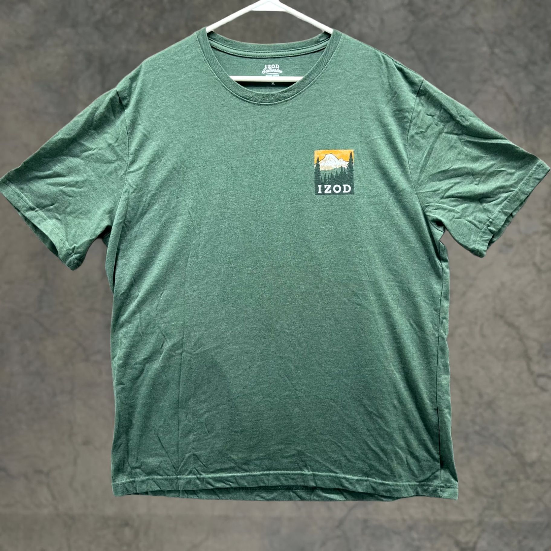 Izod Izod Shirt XL Green Crewneck Cotton TEE Mens Size US XL / EU 56 / 4 - 1 Thumbnail