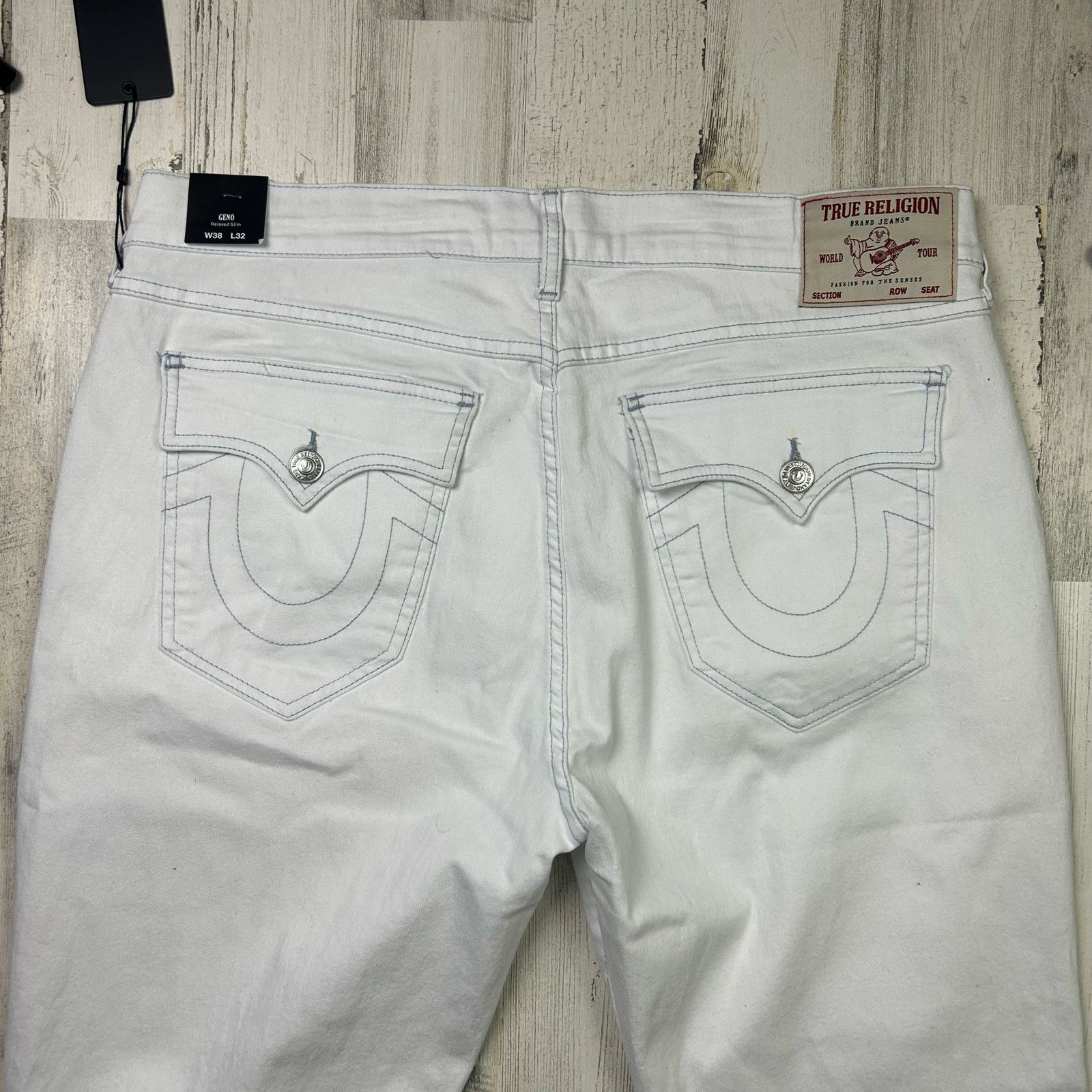 True Religion True Religion Geno Relaxed Slim Flap Jeans White Size US 38 / EU 54 - 6 Thumbnail
