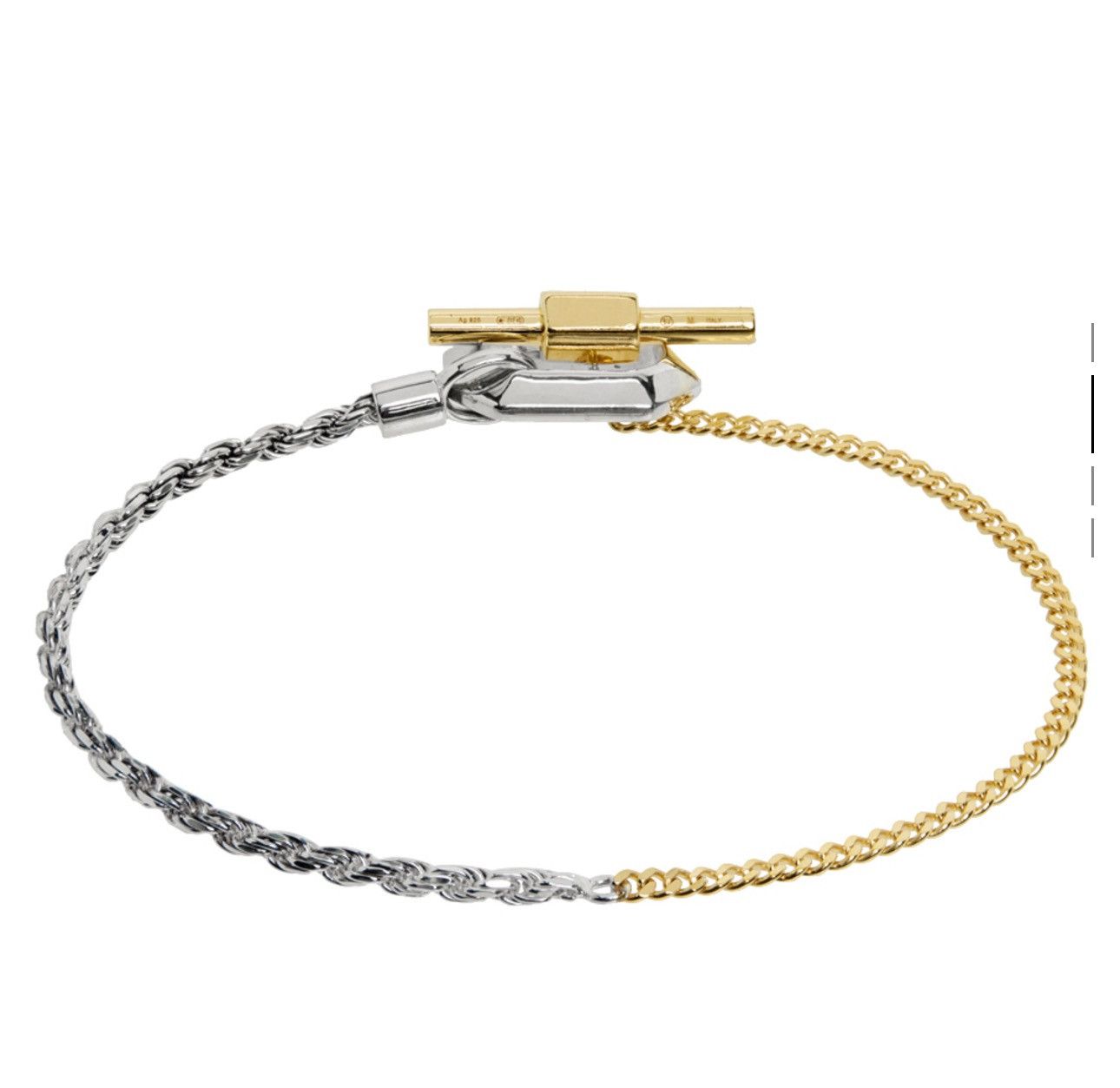 Bottega Veneta Gold & Silver Facet Chain Bracelet Size ONE SIZE - 5 Thumbnail