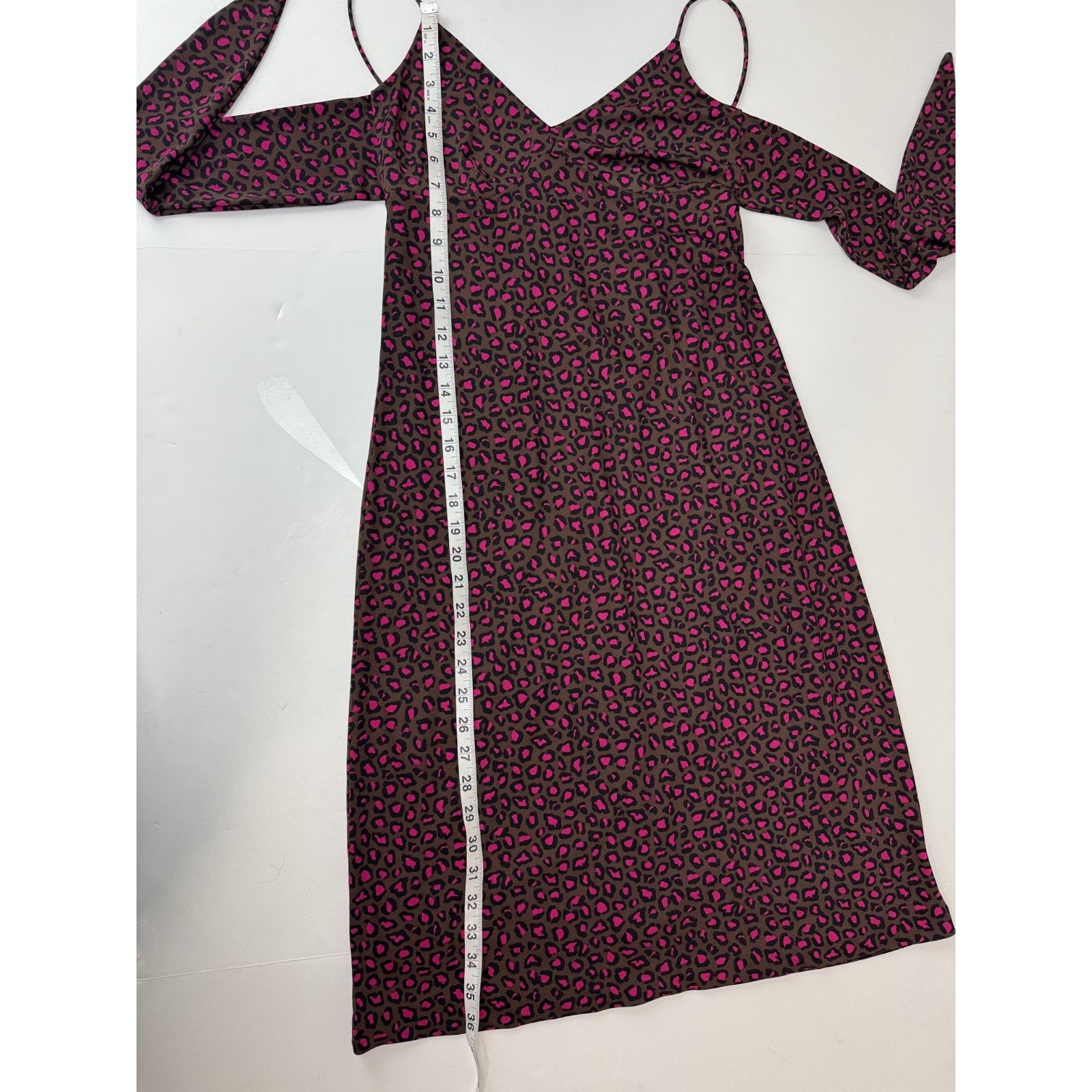 Banana Republic Banana Republic Leopard Print Halter Dress XS Brown Slip Y2K Size XS / US 0-2 / IT 36-38 - 5 Thumbnail