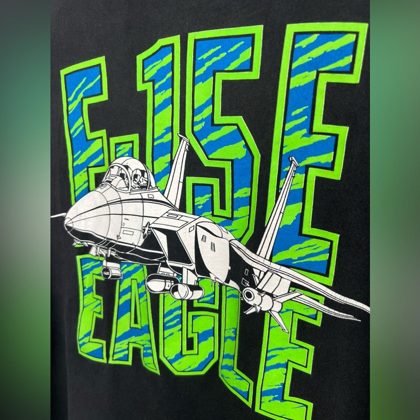 Vintage Vintage 1990 F-15E Strike Eagle Single Stitch Shirt Made USA Size US L / EU 52-54 / 3 - 3 Thumbnail