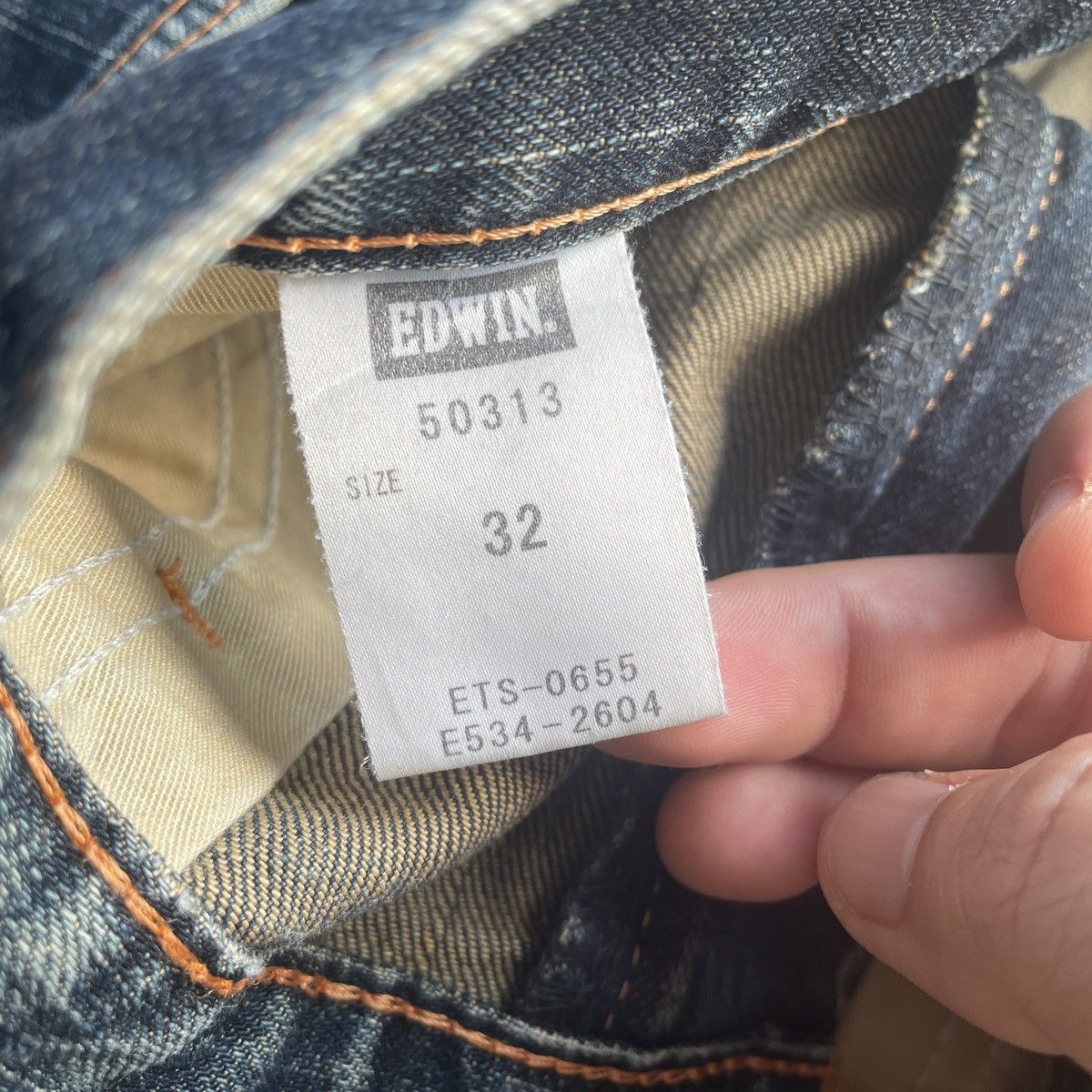 Edwin × Japanese Brand × Jean Vintage Edwin Made In Japan Dark Blue Faded Jeans Pants W33 Size US 33 - 8 Thumbnail