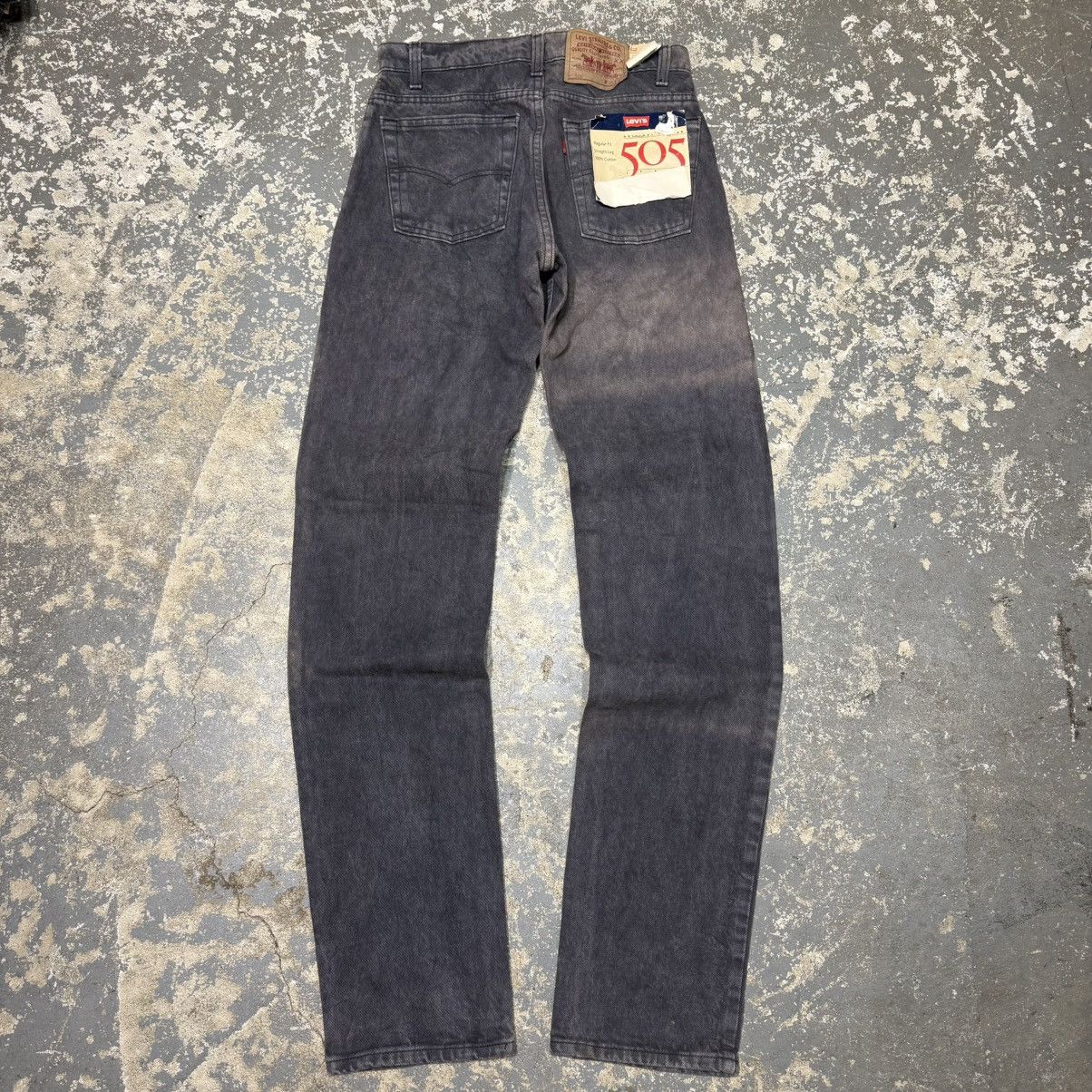 Levi's Vintage Levi’s 505 Black/Grey Denim Jeans USA NWT 90s Size US 29 - 1 Thumbnail